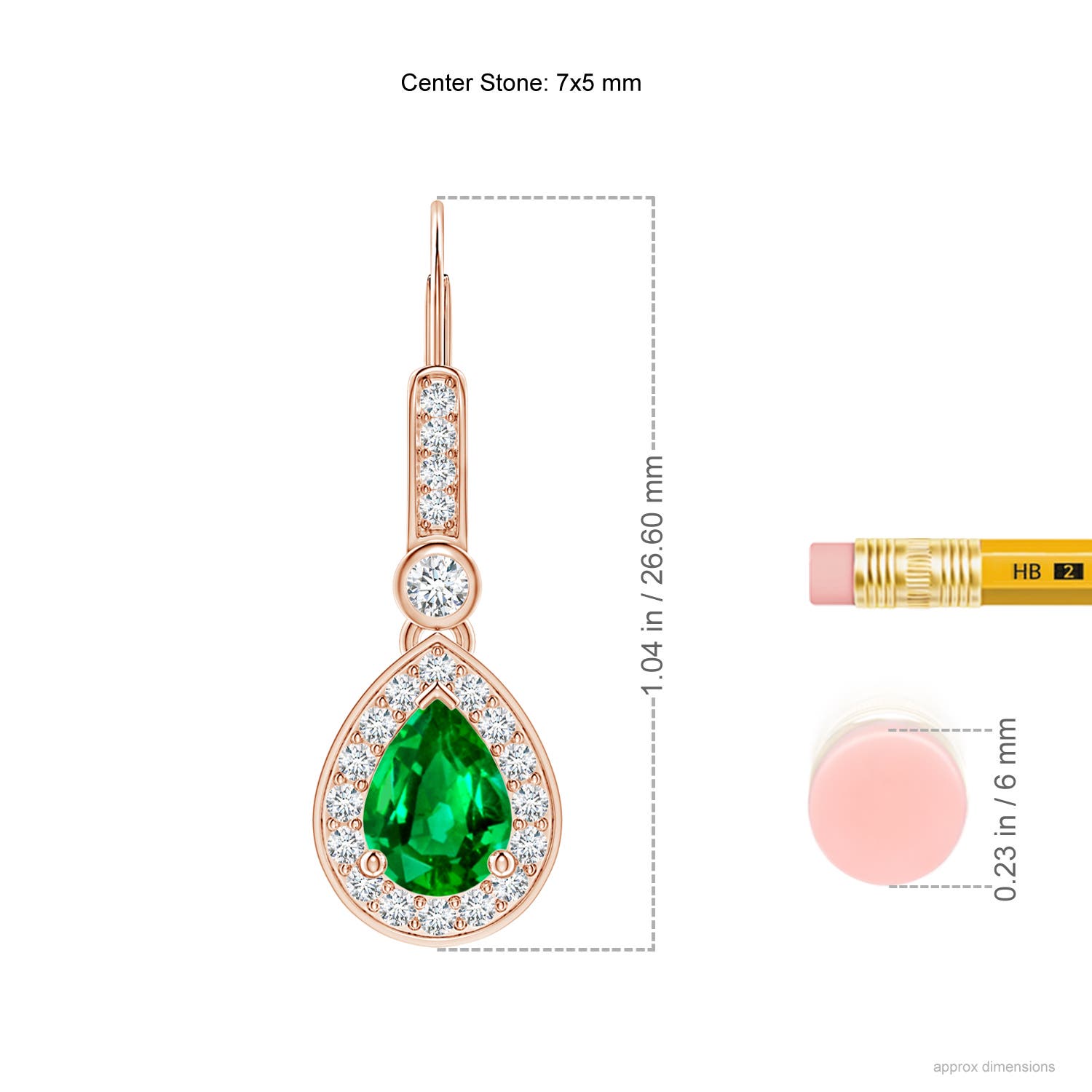 AAAA - Emerald / 1.66 CT / 14 KT Rose Gold