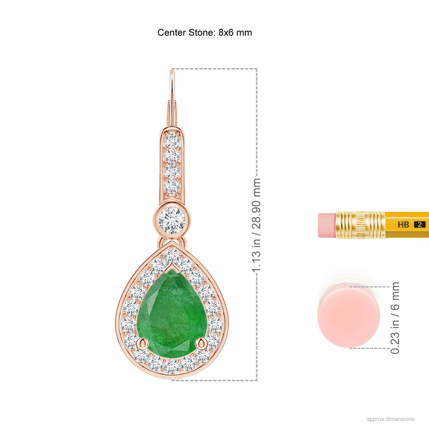 A - Emerald / 2.52 CT / 14 KT Rose Gold