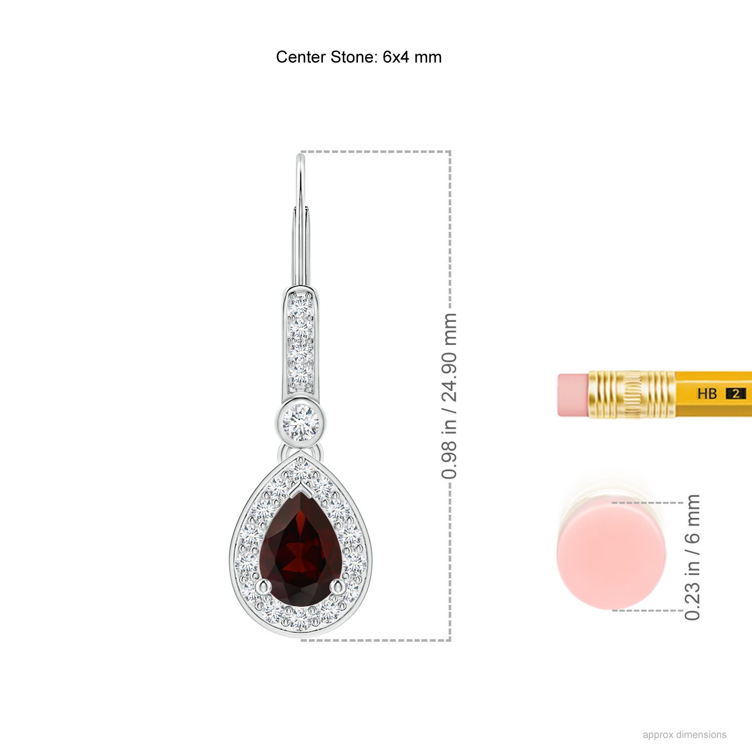 A - Garnet / 1.32 CT / 14 KT White Gold