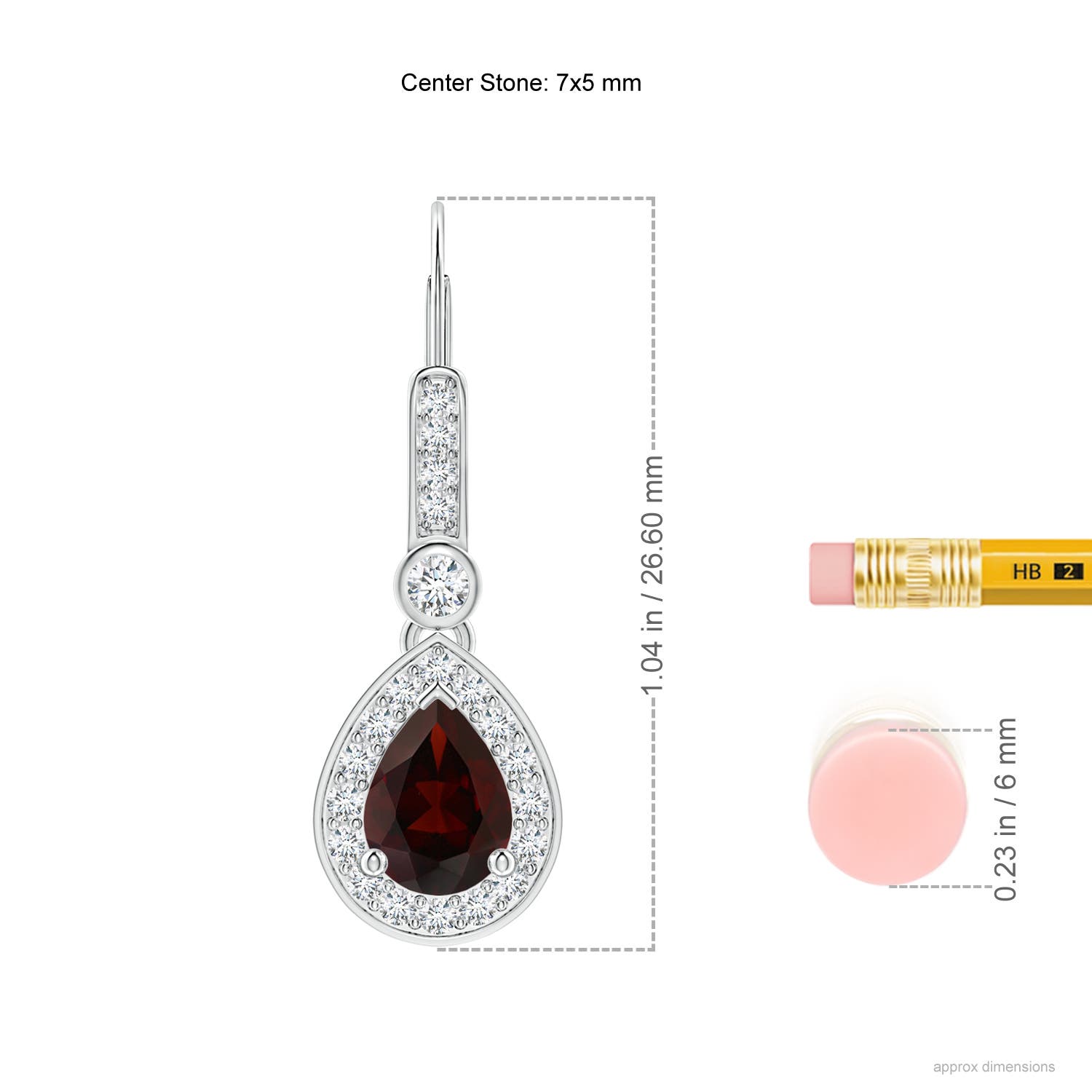 A - Garnet / 2.16 CT / 14 KT White Gold