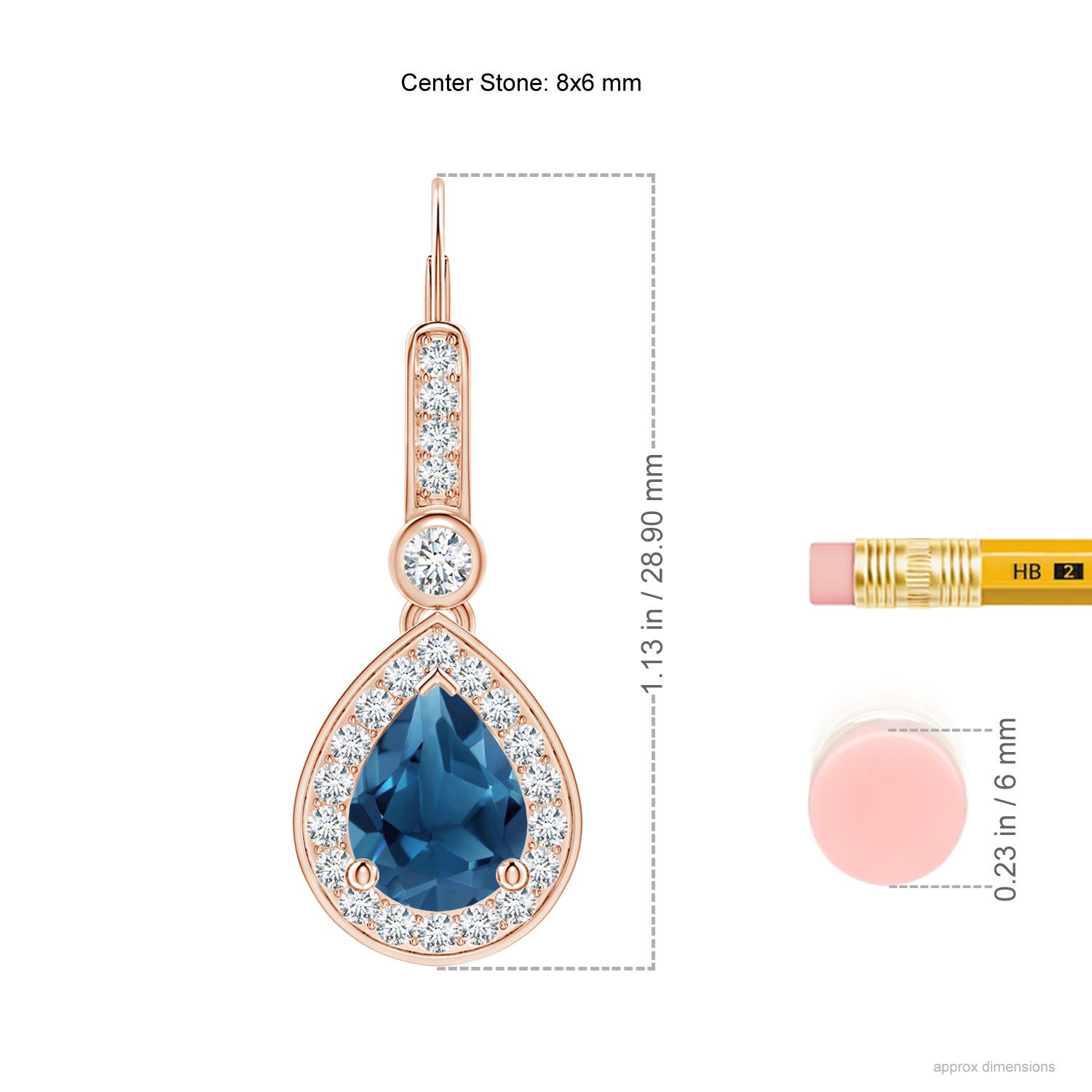 AA - London Blue Topaz / 3.12 CT / 14 KT Rose Gold