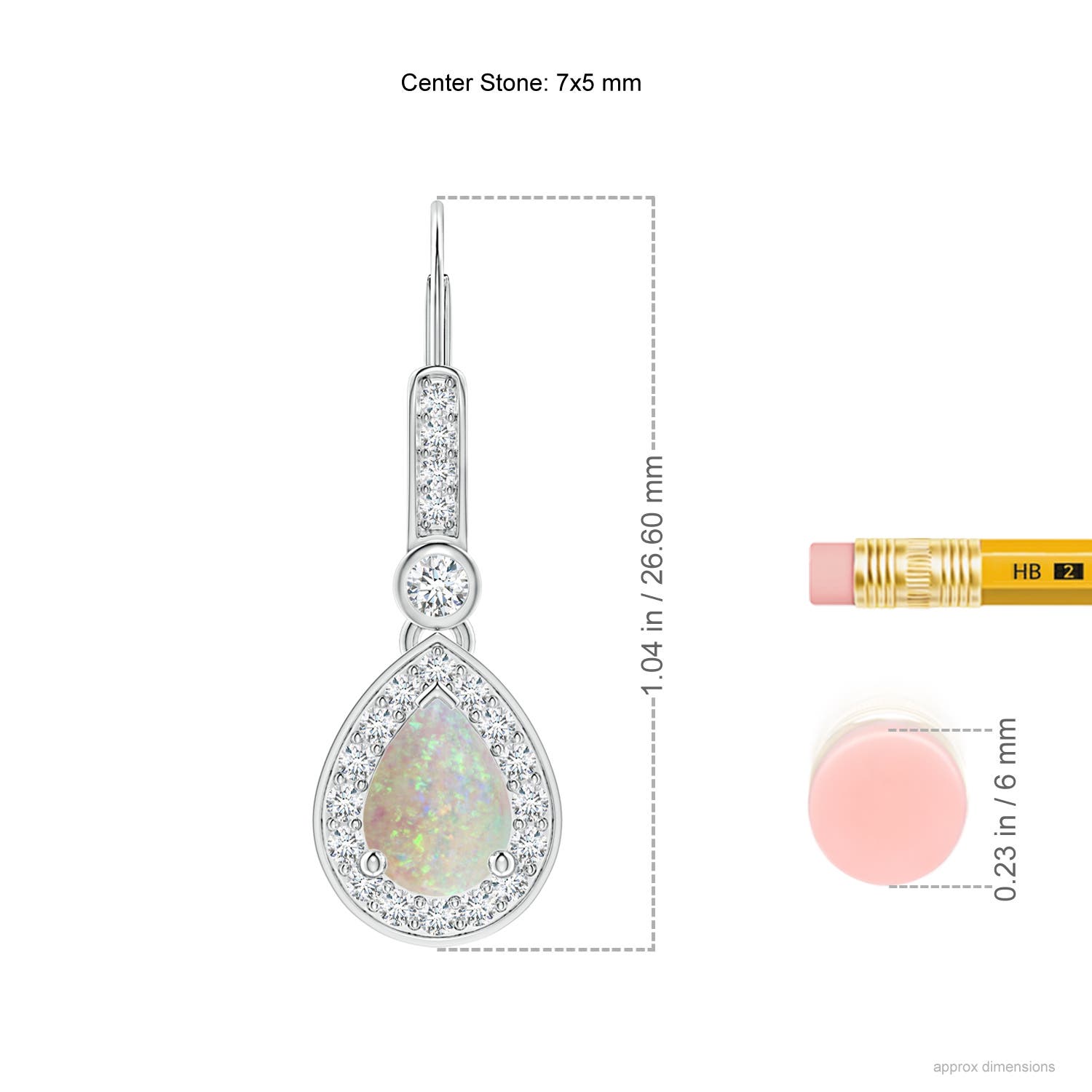 AAA - Opal / 1.3 CT / 14 KT White Gold