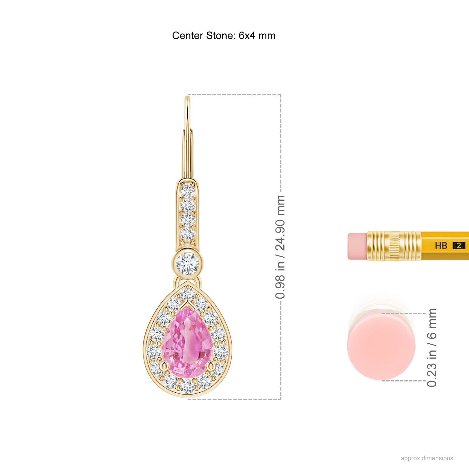 A - Pink Sapphire / 1.22 CT / 14 KT Yellow Gold