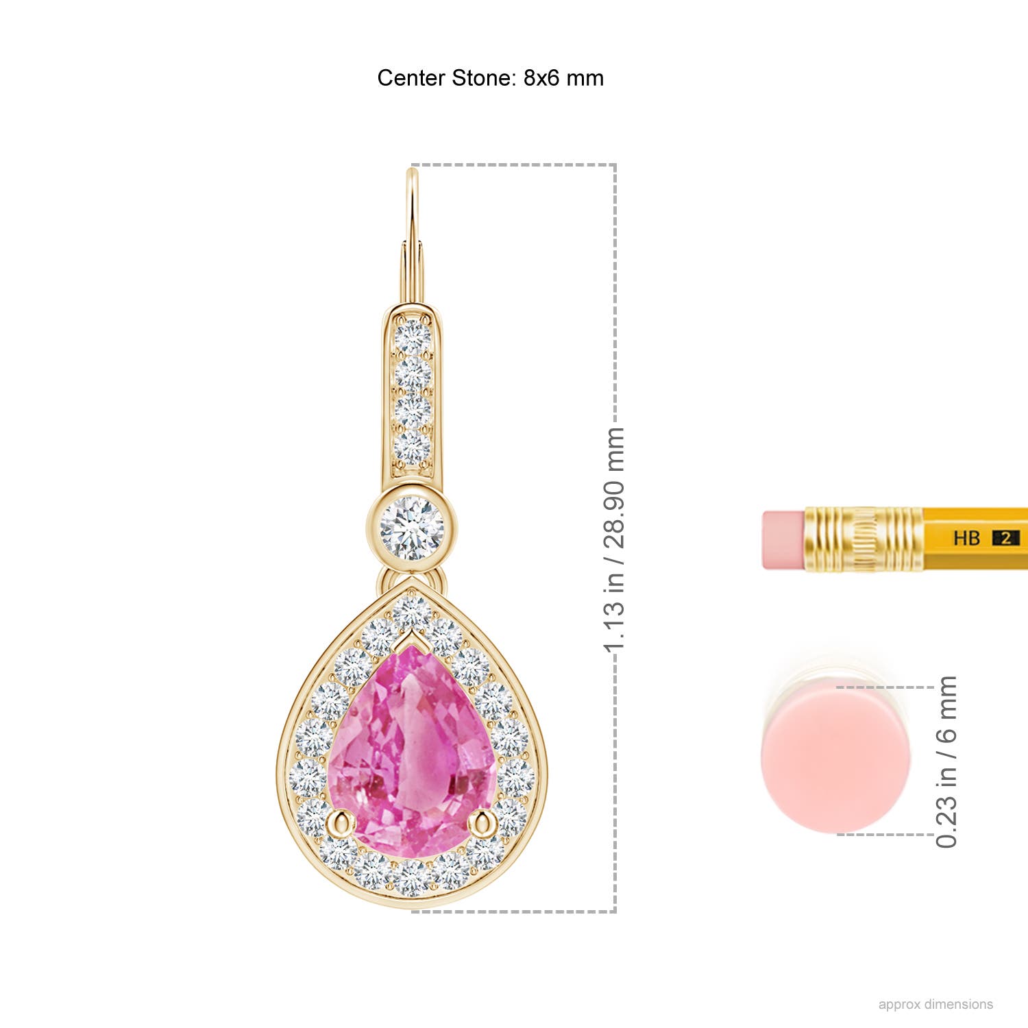 AA - Pink Sapphire / 3.12 CT / 14 KT Yellow Gold