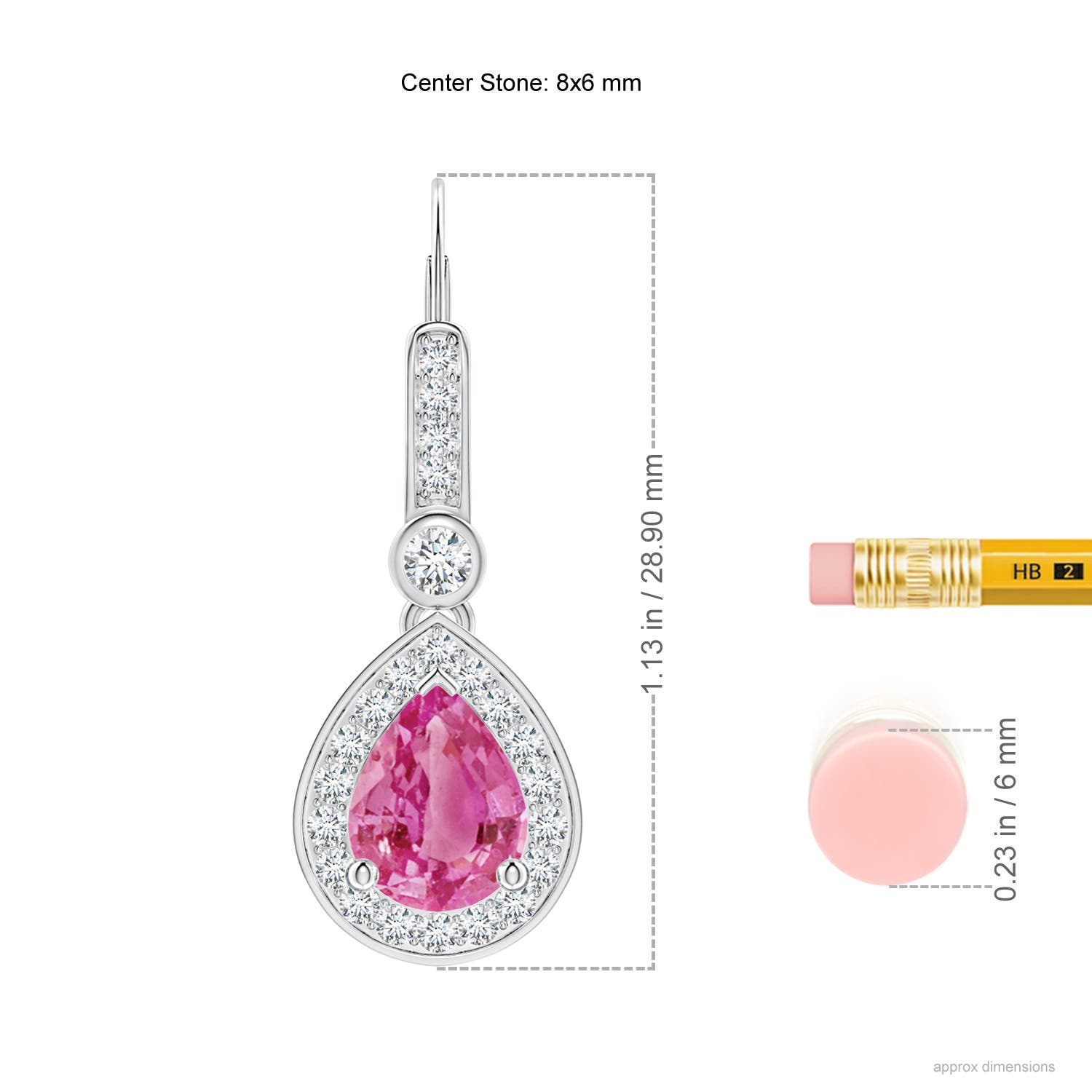 AAA - Pink Sapphire / 3.12 CT / 14 KT White Gold