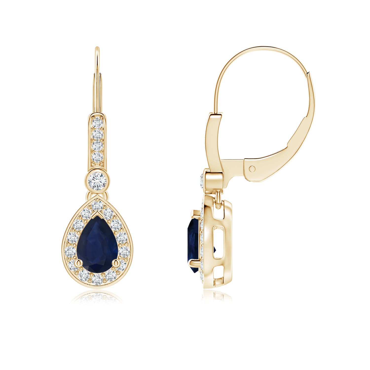 A - Blue Sapphire / 1.12 CT / 14 KT Yellow Gold