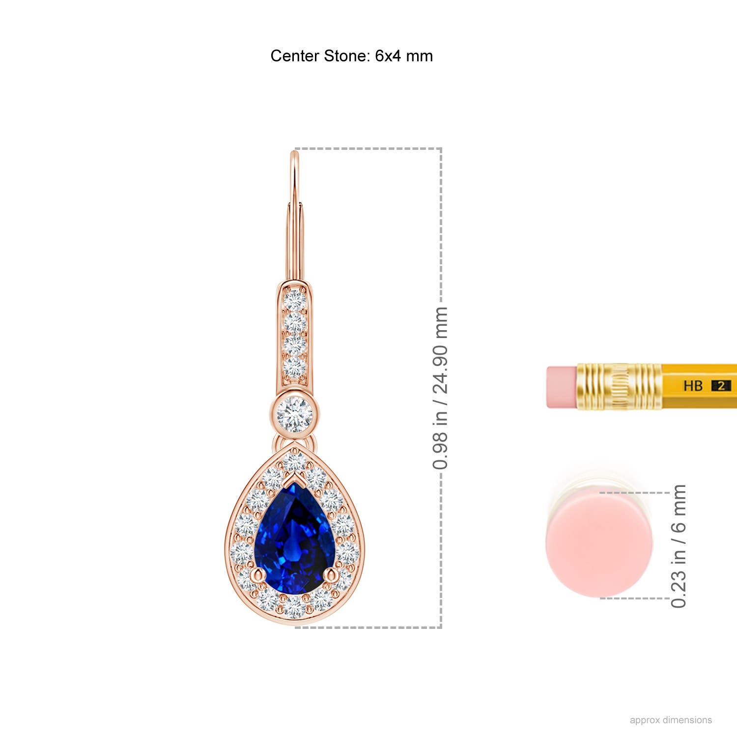 AAAA - Blue Sapphire / 1.12 CT / 14 KT Rose Gold