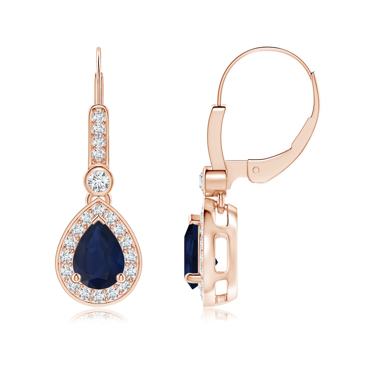 A - Blue Sapphire / 1.96 CT / 14 KT Rose Gold