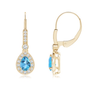Pear AA Swiss Blue Topaz
