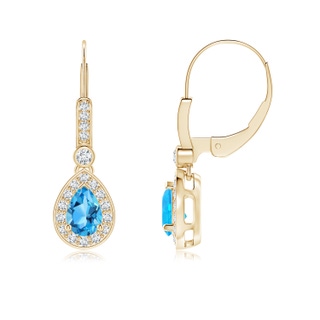 Pear AAA Swiss Blue Topaz