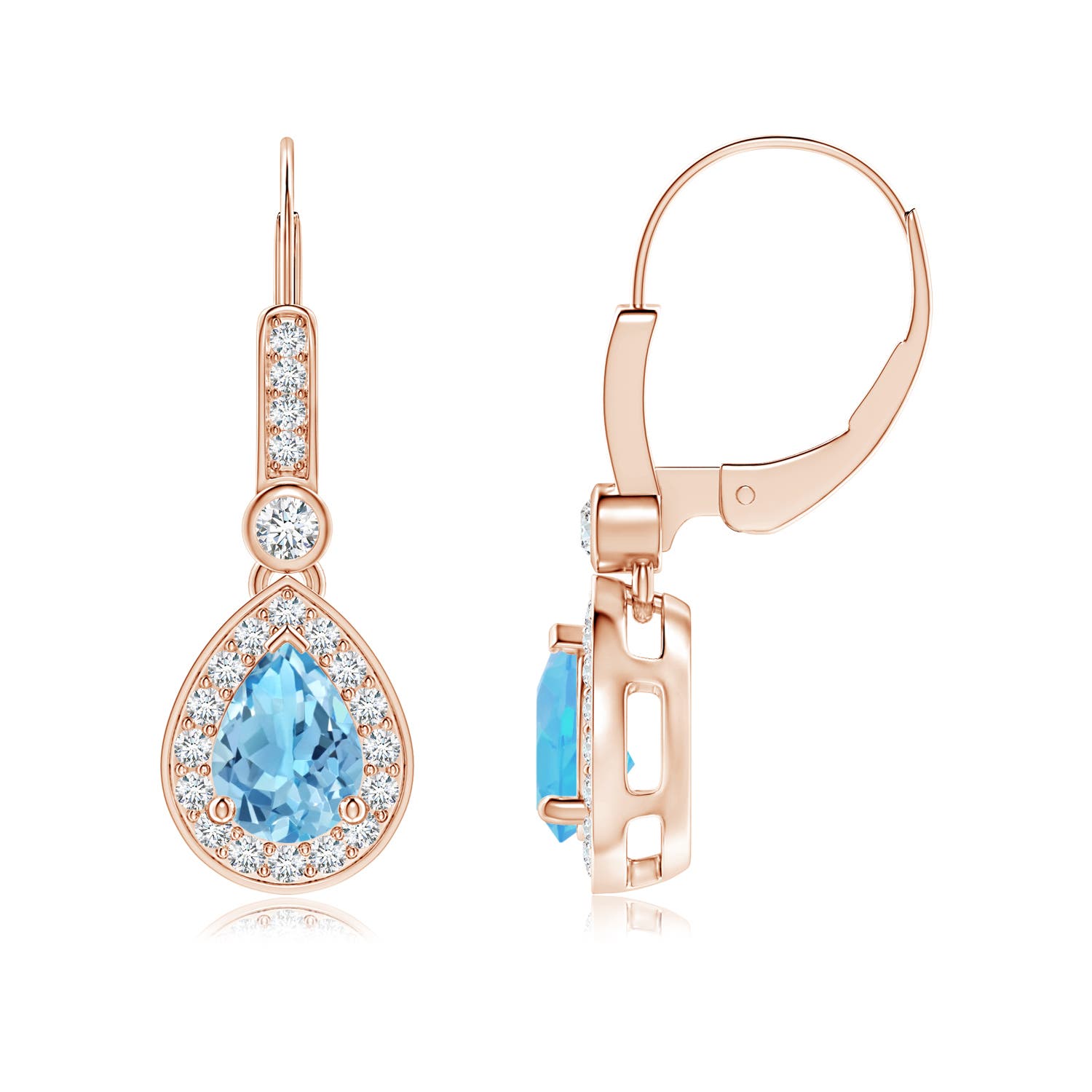 A - Swiss Blue Topaz / 2.06 CT / 14 KT Rose Gold