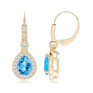 Pear AAA Swiss Blue Topaz