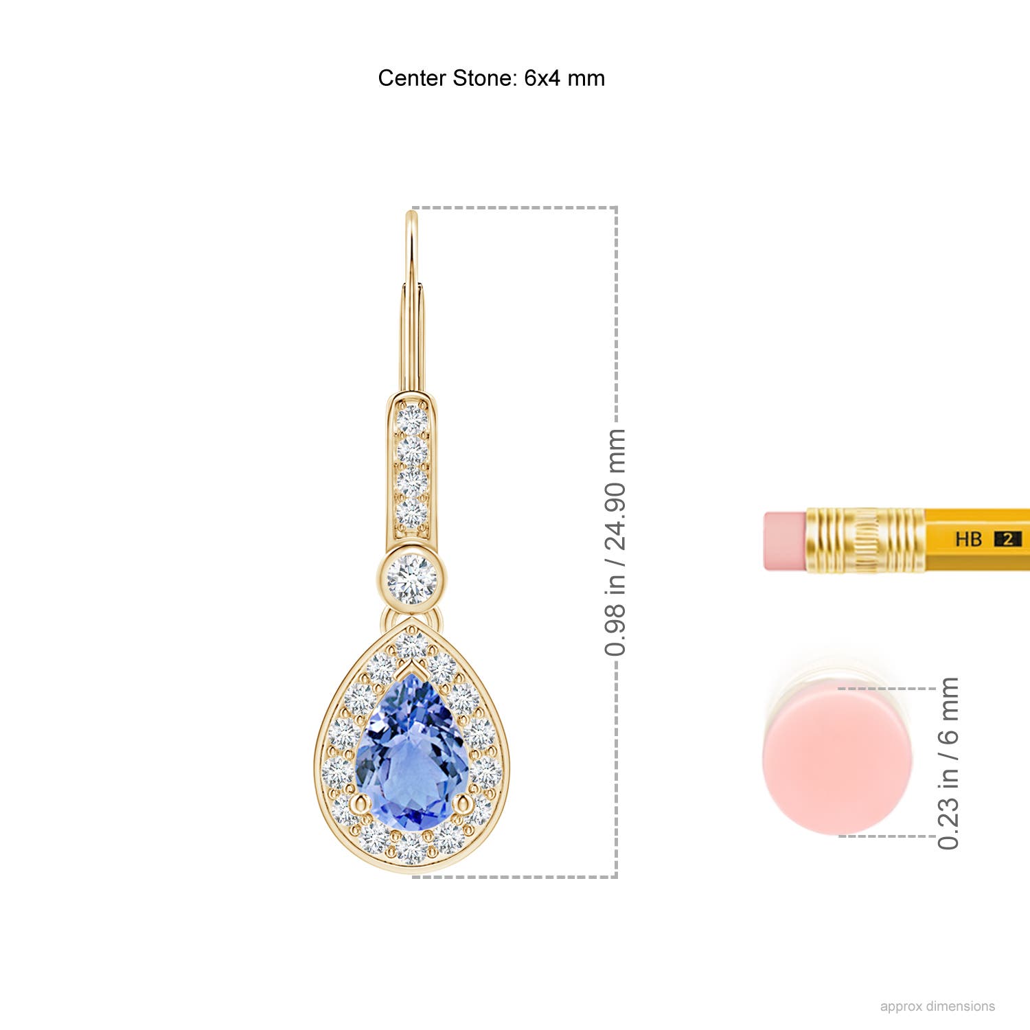 A - Tanzanite / 1.02 CT / 14 KT Yellow Gold