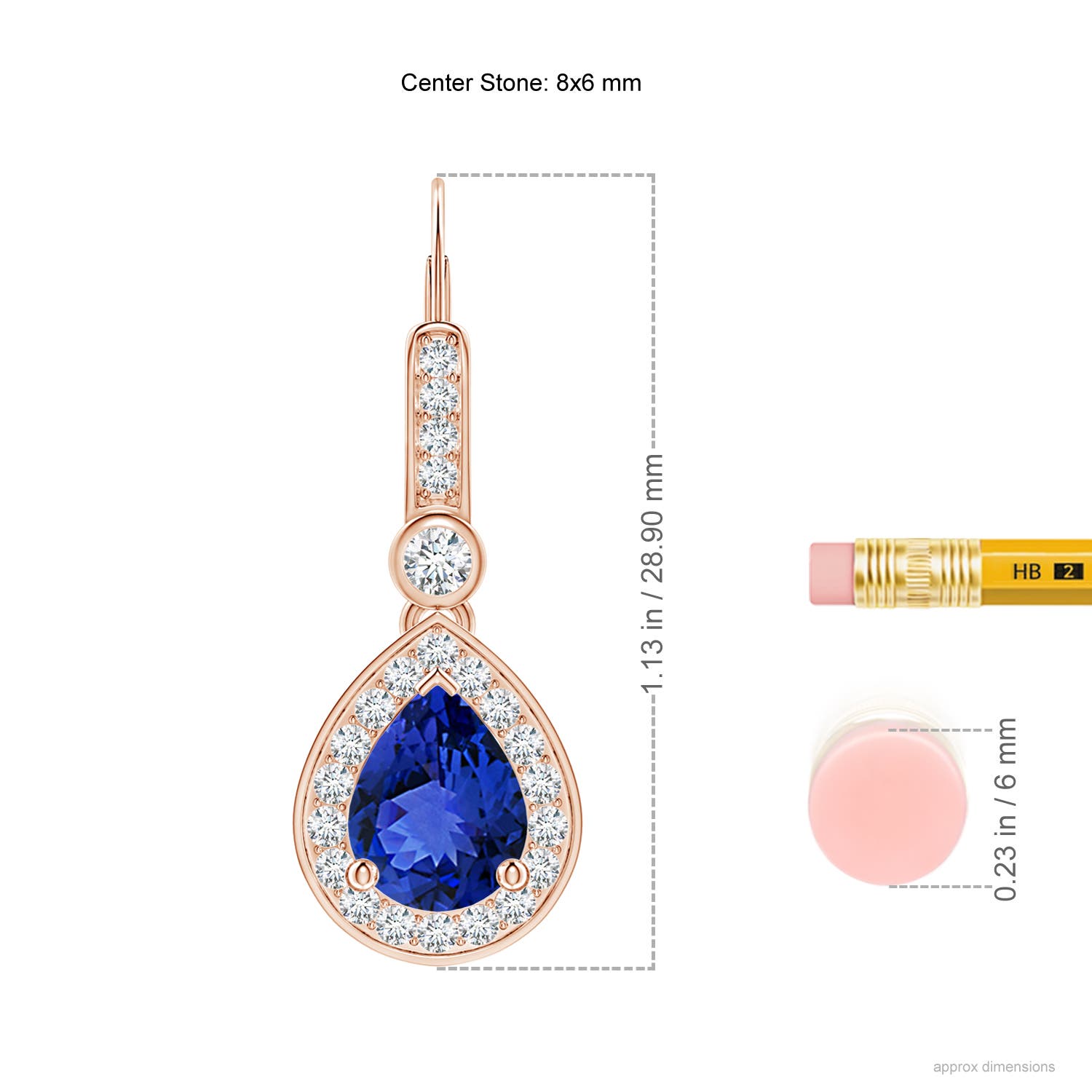 AAA - Tanzanite / 2.82 CT / 14 KT Rose Gold