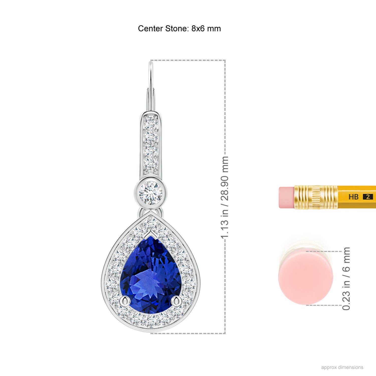 AAA - Tanzanite / 2.82 CT / 14 KT White Gold