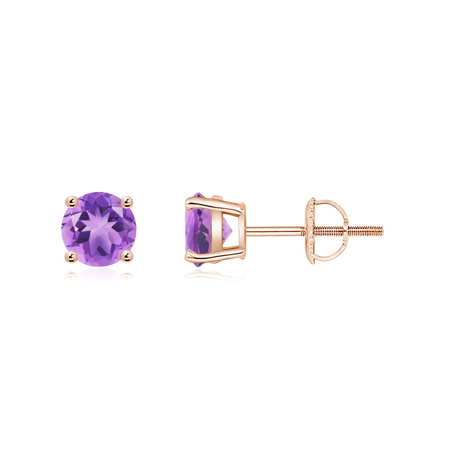 A - Amethyst / 0.9 CT / 14 KT Rose Gold