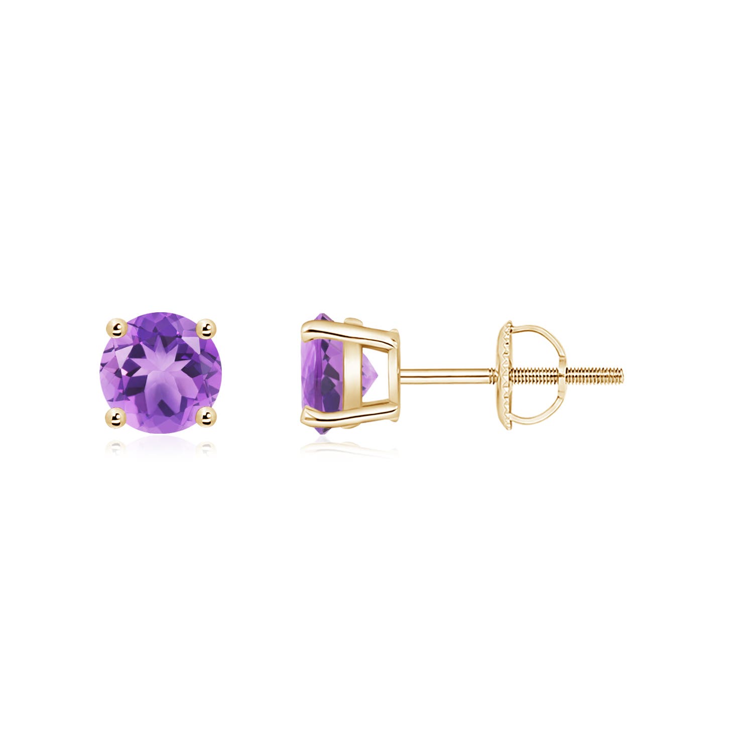 A - Amethyst / 0.9 CT / 14 KT Yellow Gold