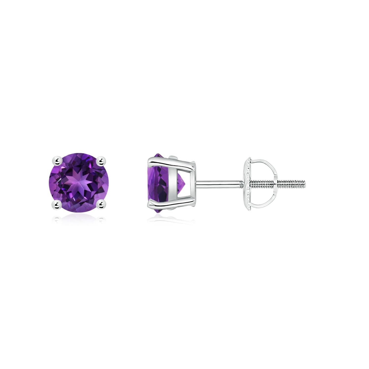 AAAA - Amethyst / 0.9 CT / 14 KT White Gold