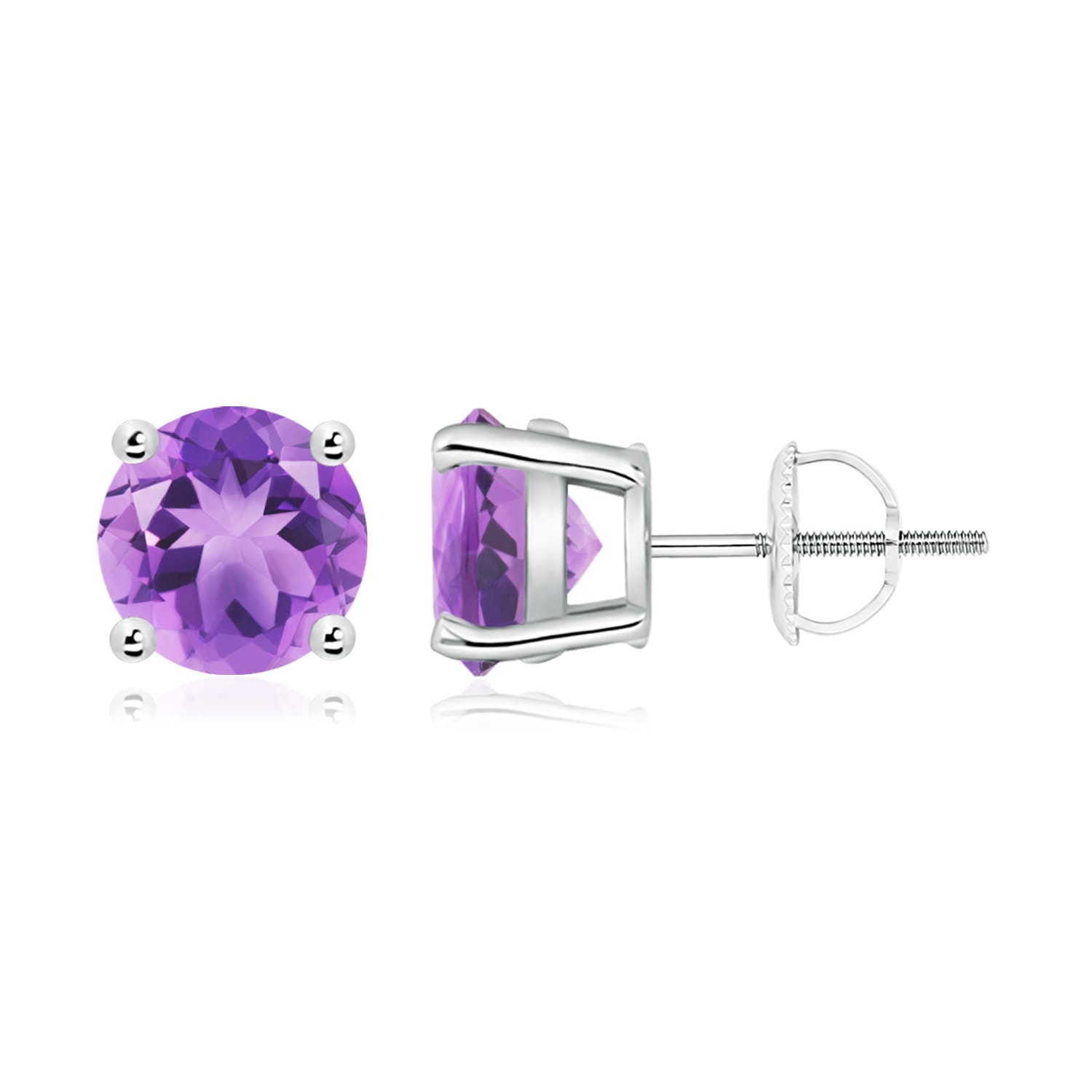 A - Amethyst / 3.4 CT / 14 KT White Gold