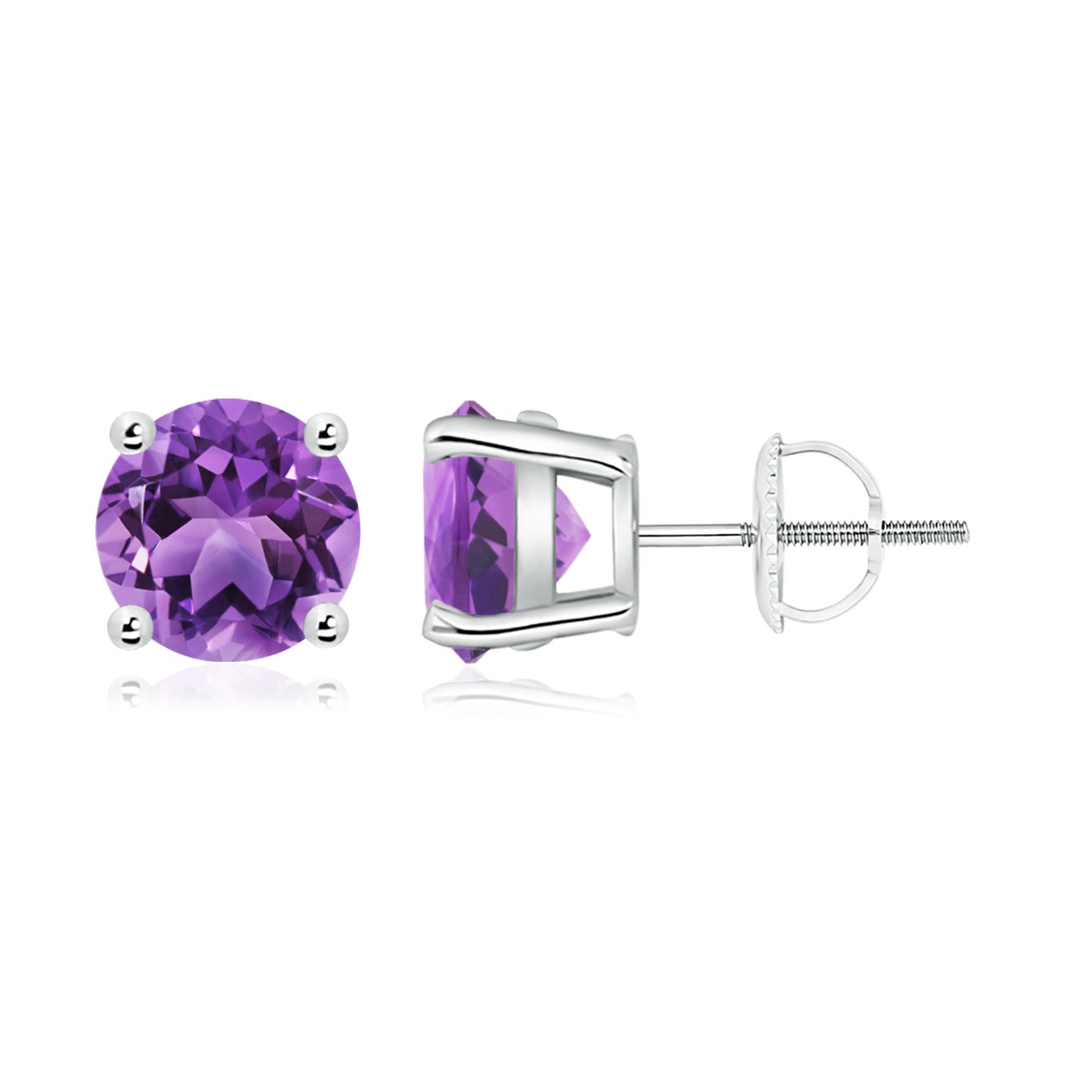 AA - Amethyst / 3.4 CT / 14 KT White Gold