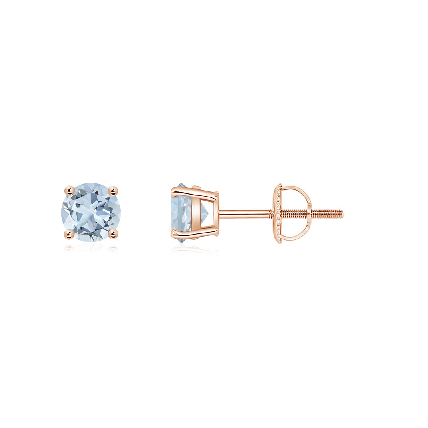 A - Aquamarine / 0.4 CT / 14 KT Rose Gold