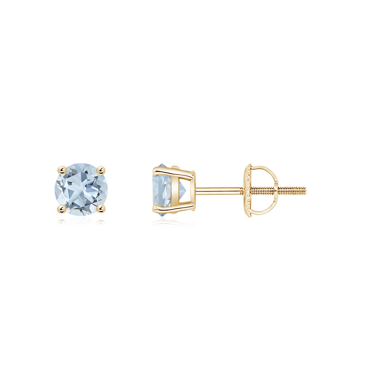 A - Aquamarine / 0.4 CT / 14 KT Yellow Gold