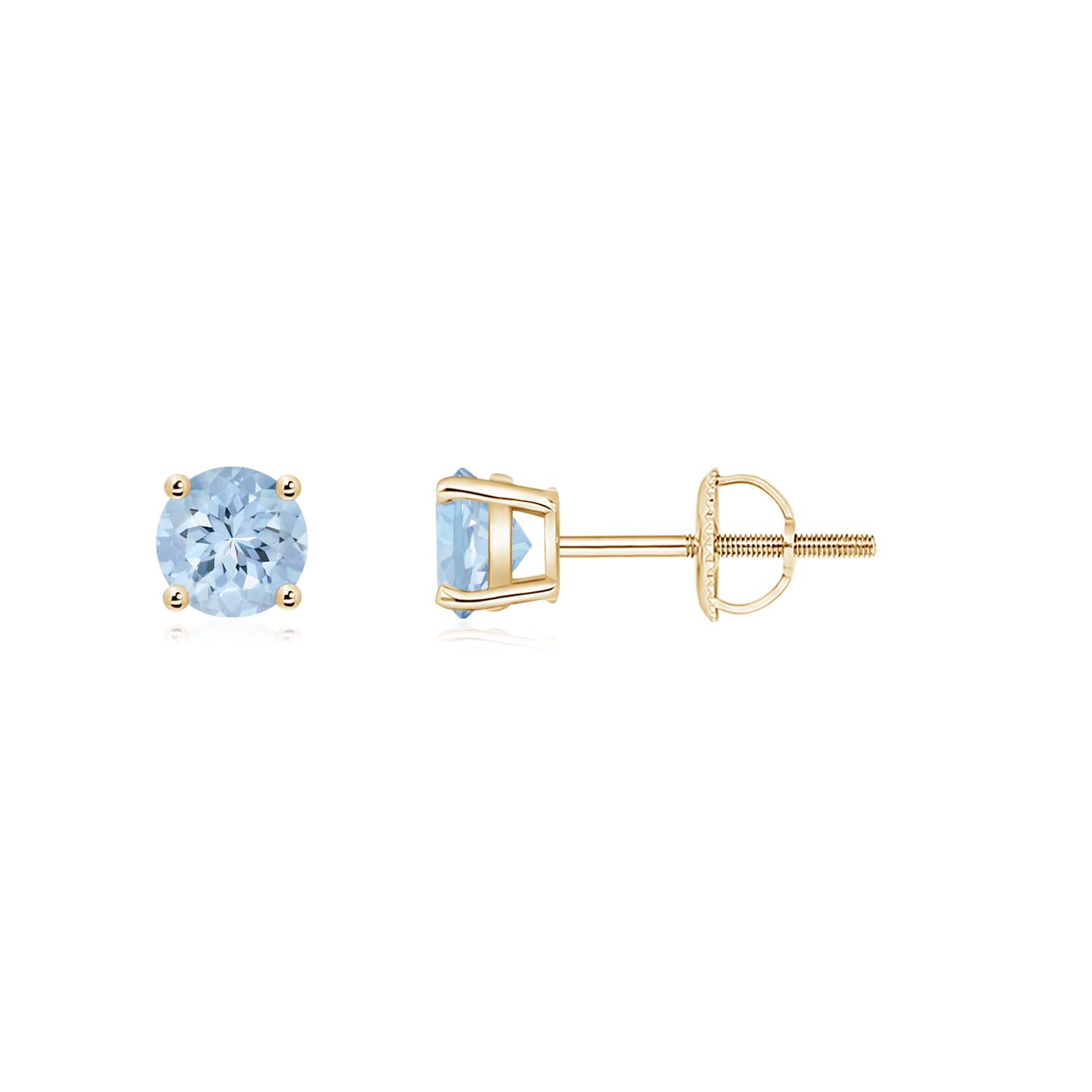 AA - Aquamarine / 0.4 CT / 14 KT Yellow Gold