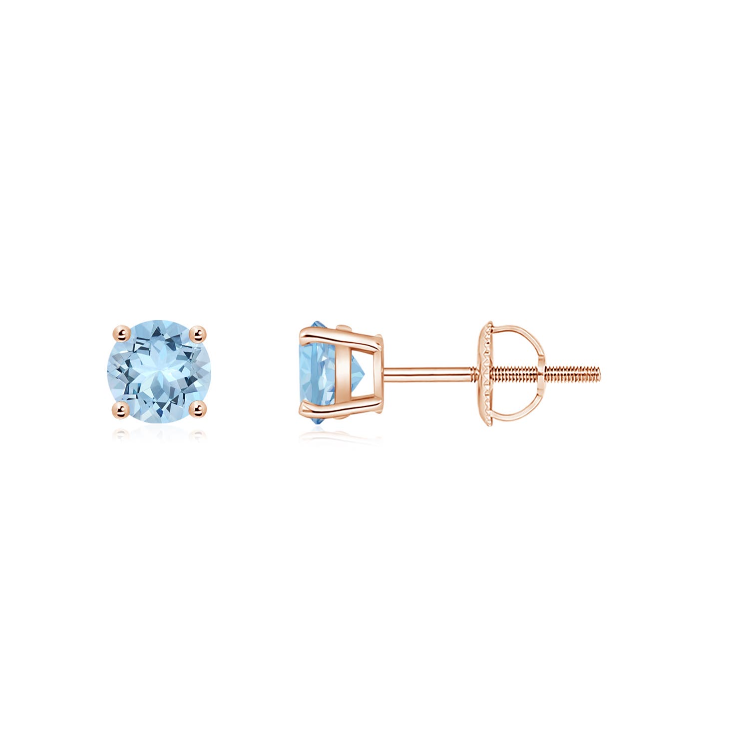 AAA - Aquamarine / 0.4 CT / 14 KT Rose Gold