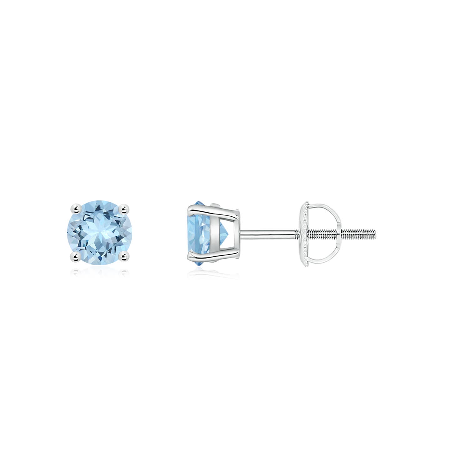 AAA - Aquamarine / 0.4 CT / 14 KT White Gold