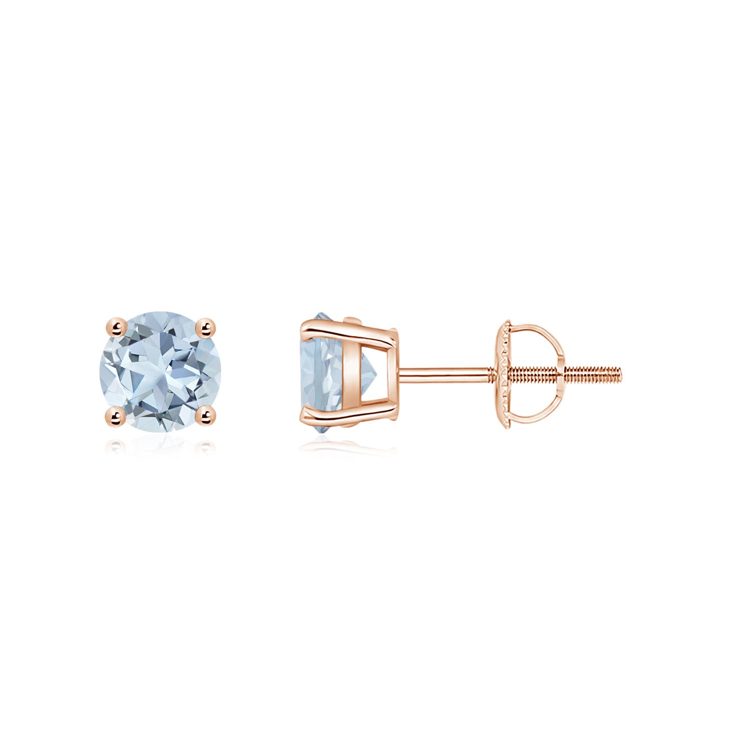 A - Aquamarine / 0.8 CT / 14 KT Rose Gold