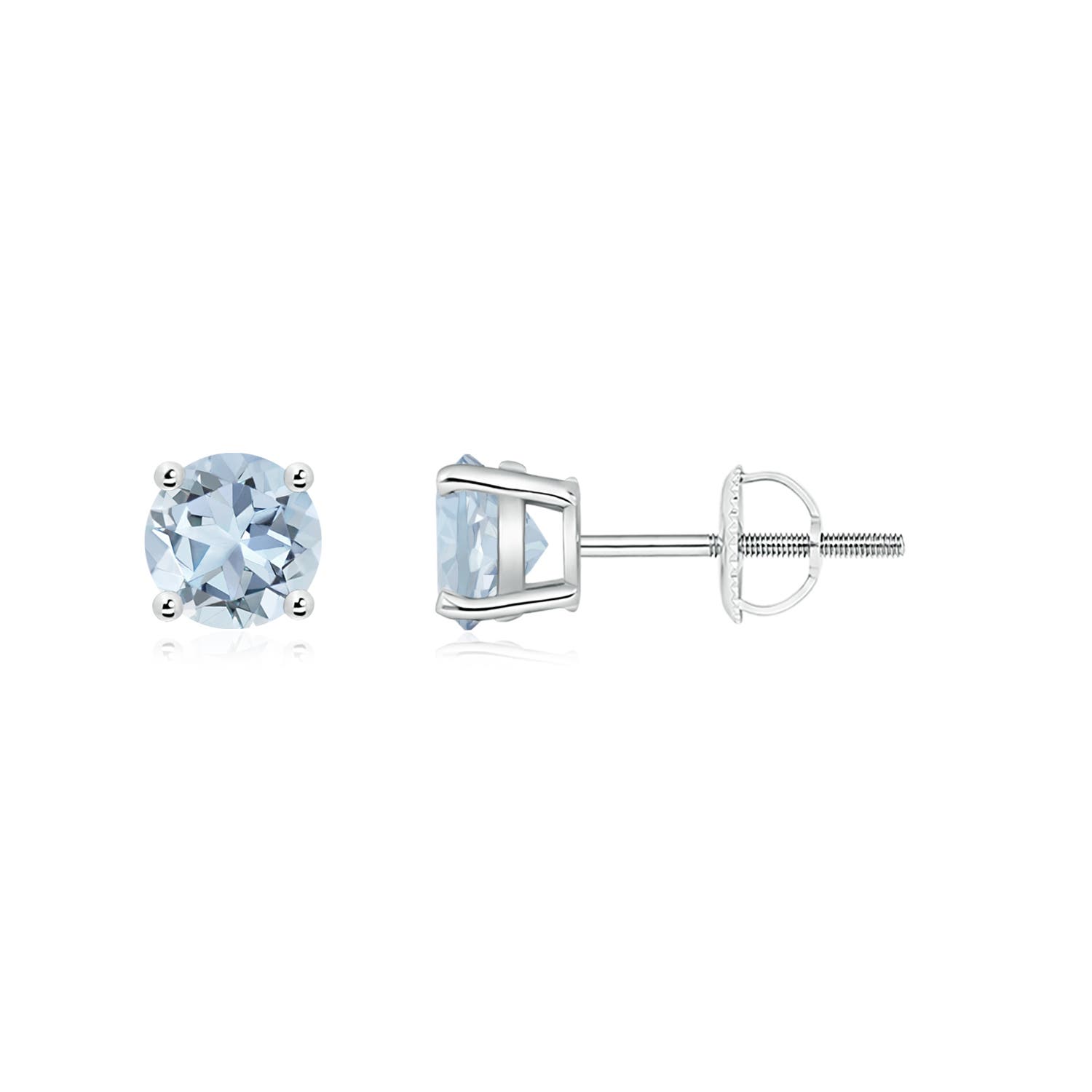 A - Aquamarine / 0.8 CT / 14 KT White Gold