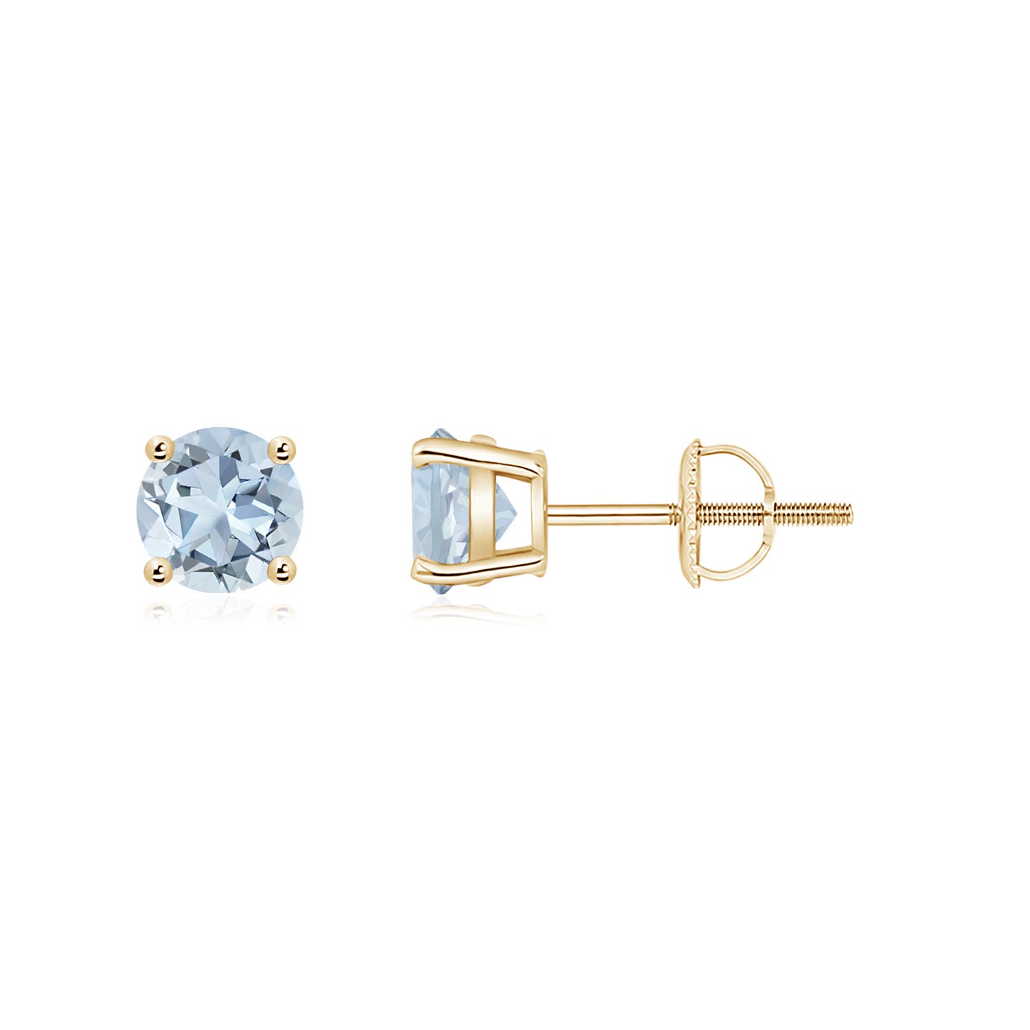 A - Aquamarine / 0.8 CT / 14 KT Yellow Gold