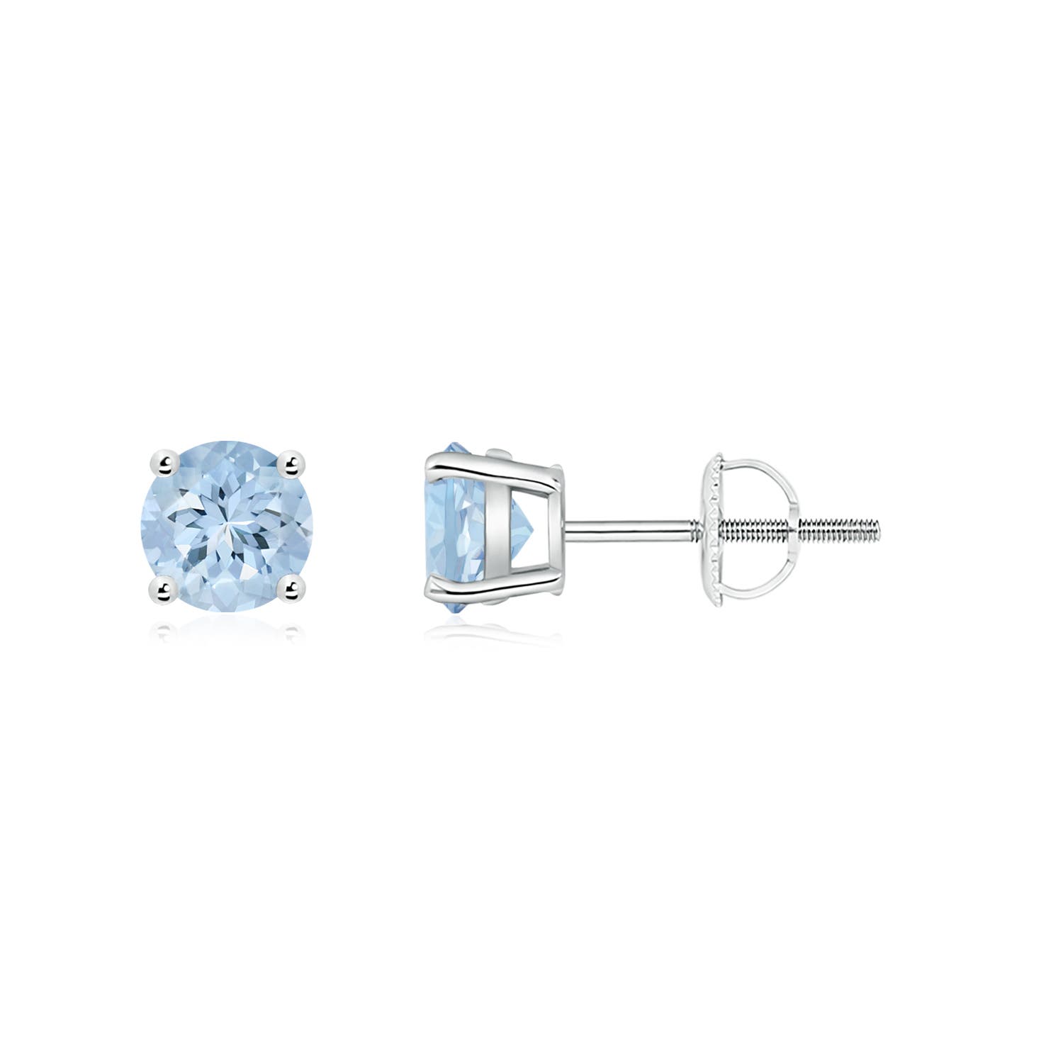 AA - Aquamarine / 0.8 CT / 14 KT White Gold