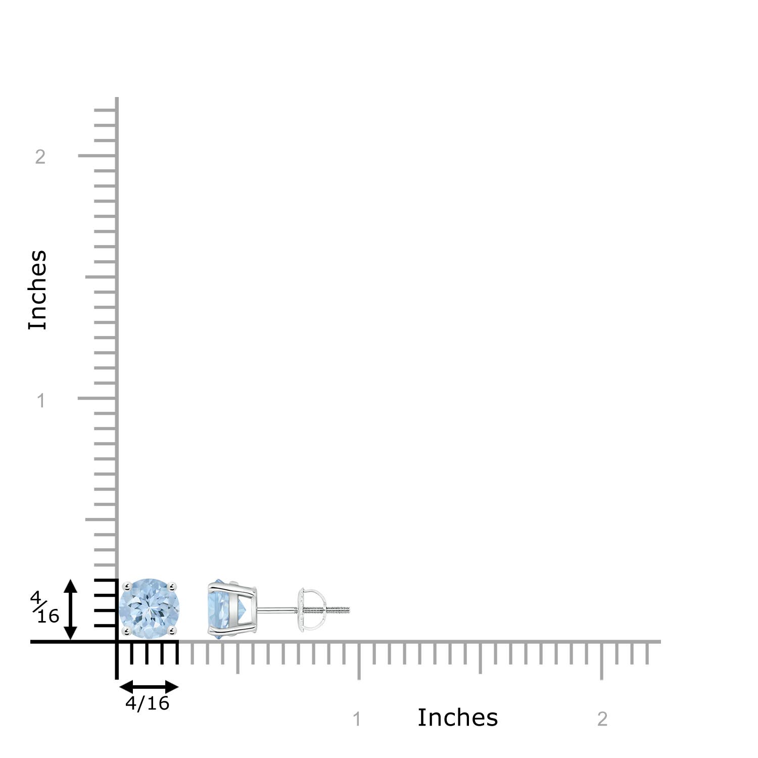 AA - Aquamarine / 1.44 CT / 14 KT White Gold