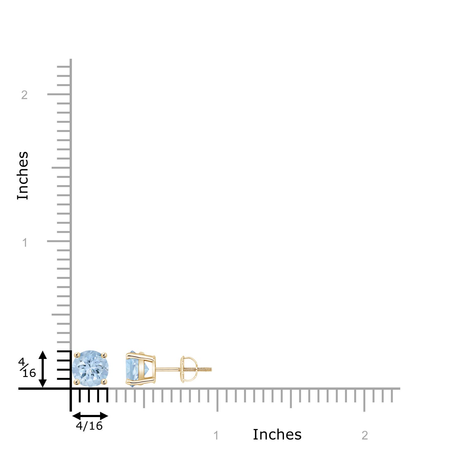 AA - Aquamarine / 1.44 CT / 14 KT Yellow Gold