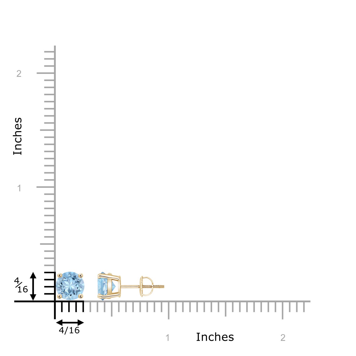 AAA - Aquamarine / 1.44 CT / 14 KT Yellow Gold