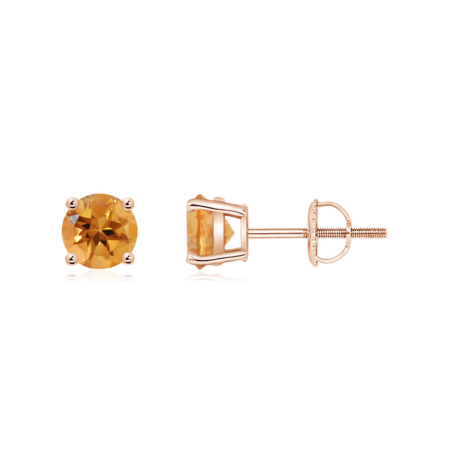 AA - Citrine / 0.9 CT / 14 KT Rose Gold