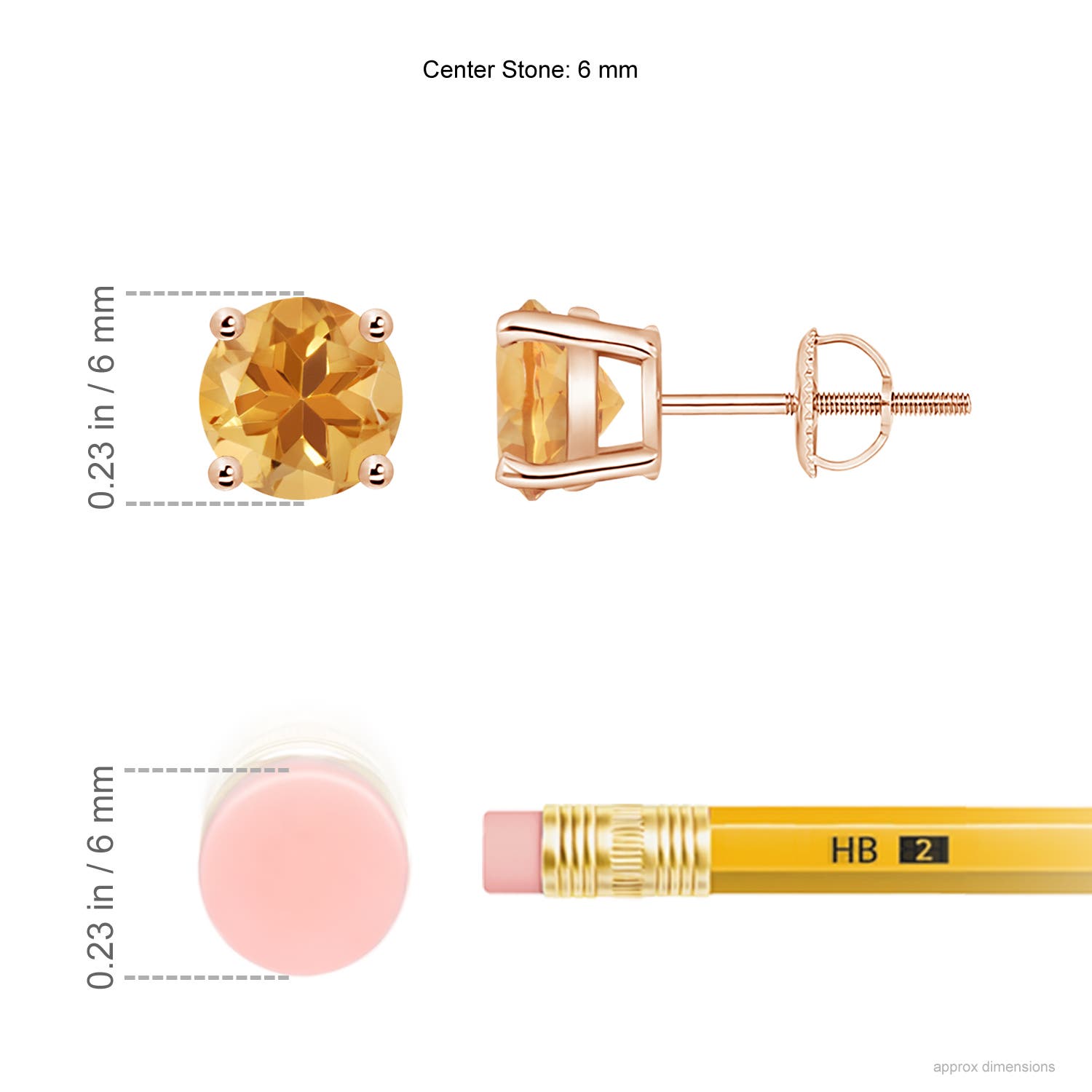 A - Citrine / 1.4 CT / 14 KT Rose Gold