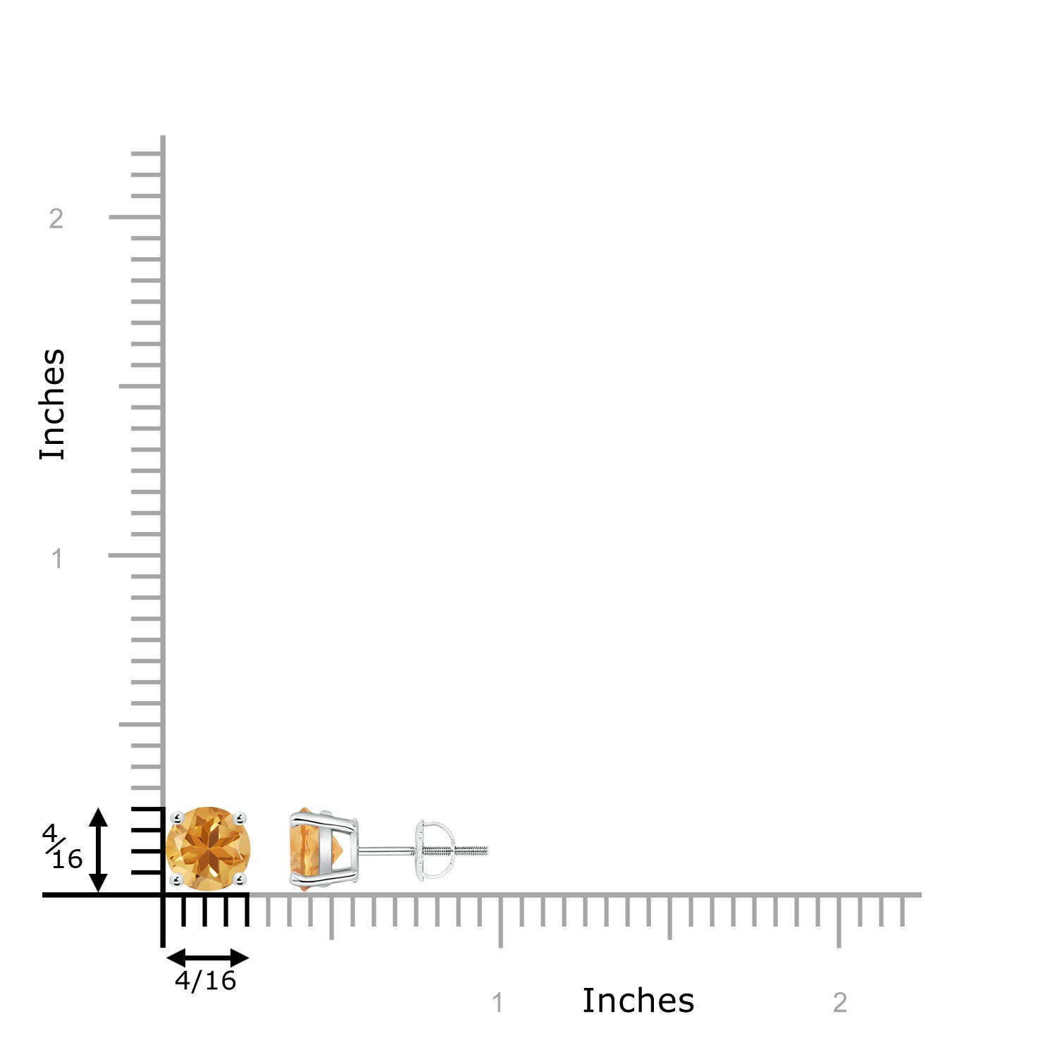 A - Citrine / 1.4 CT / 14 KT White Gold