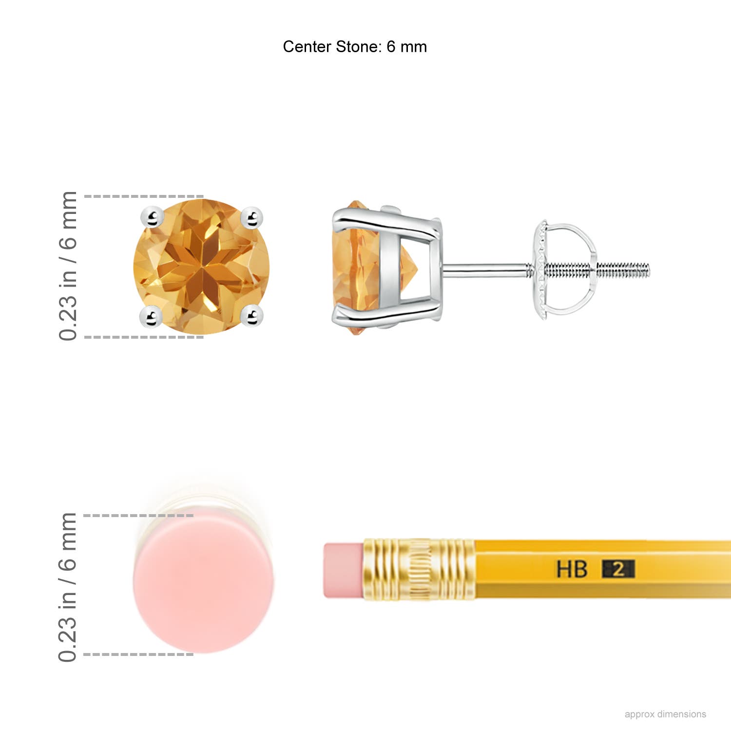 A - Citrine / 1.4 CT / 14 KT White Gold