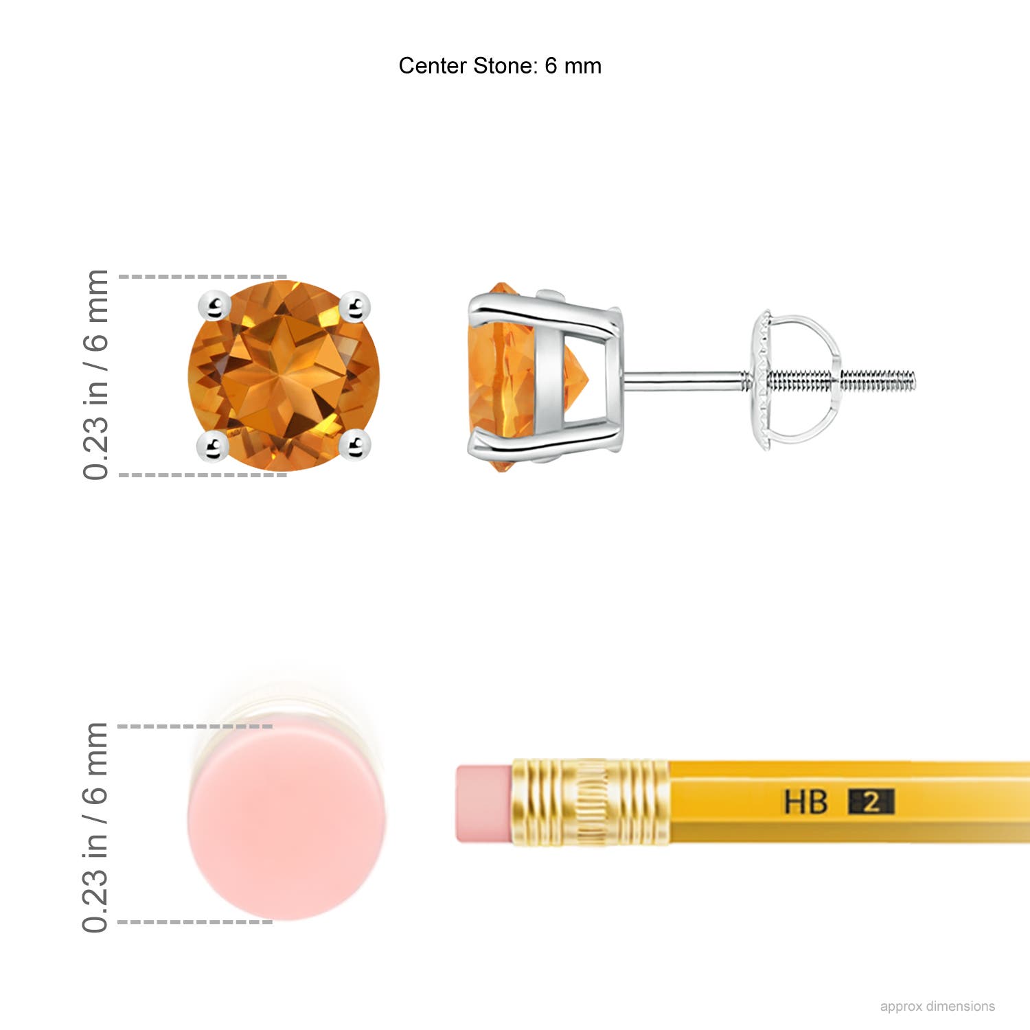 AAA - Citrine / 1.4 CT / 14 KT White Gold