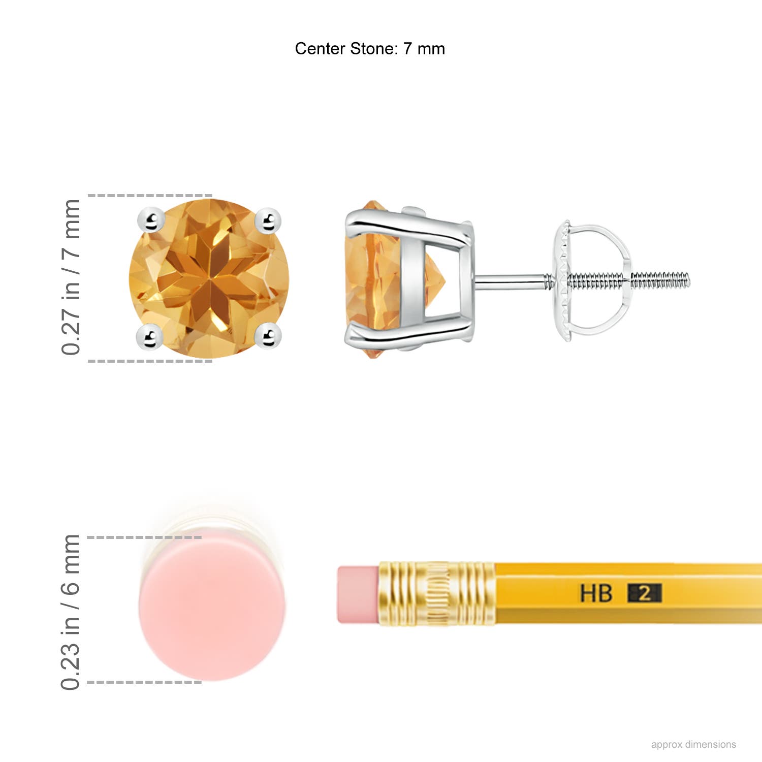 A - Citrine / 2.5 CT / 14 KT White Gold