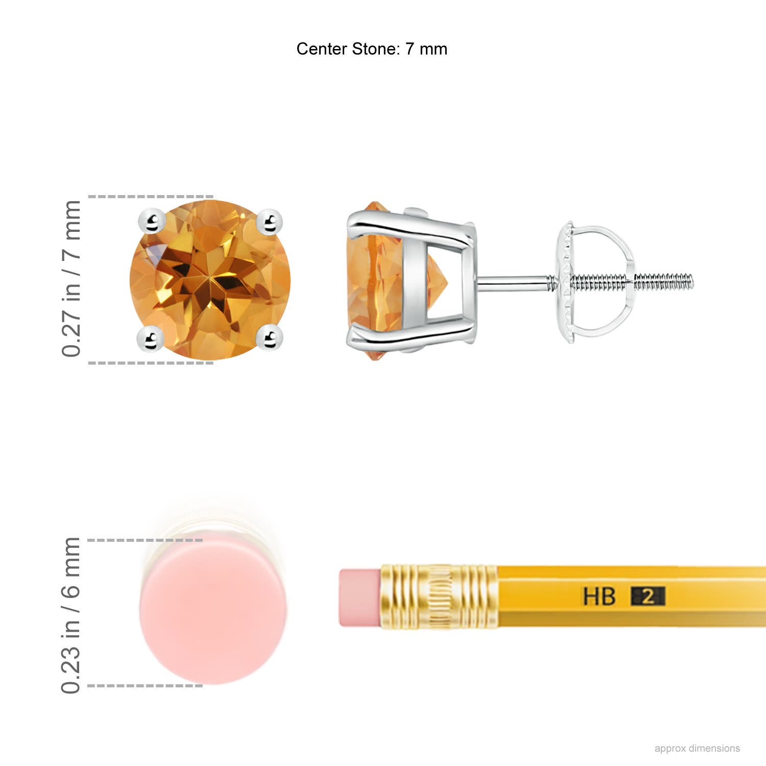 AA - Citrine / 2.5 CT / 14 KT White Gold