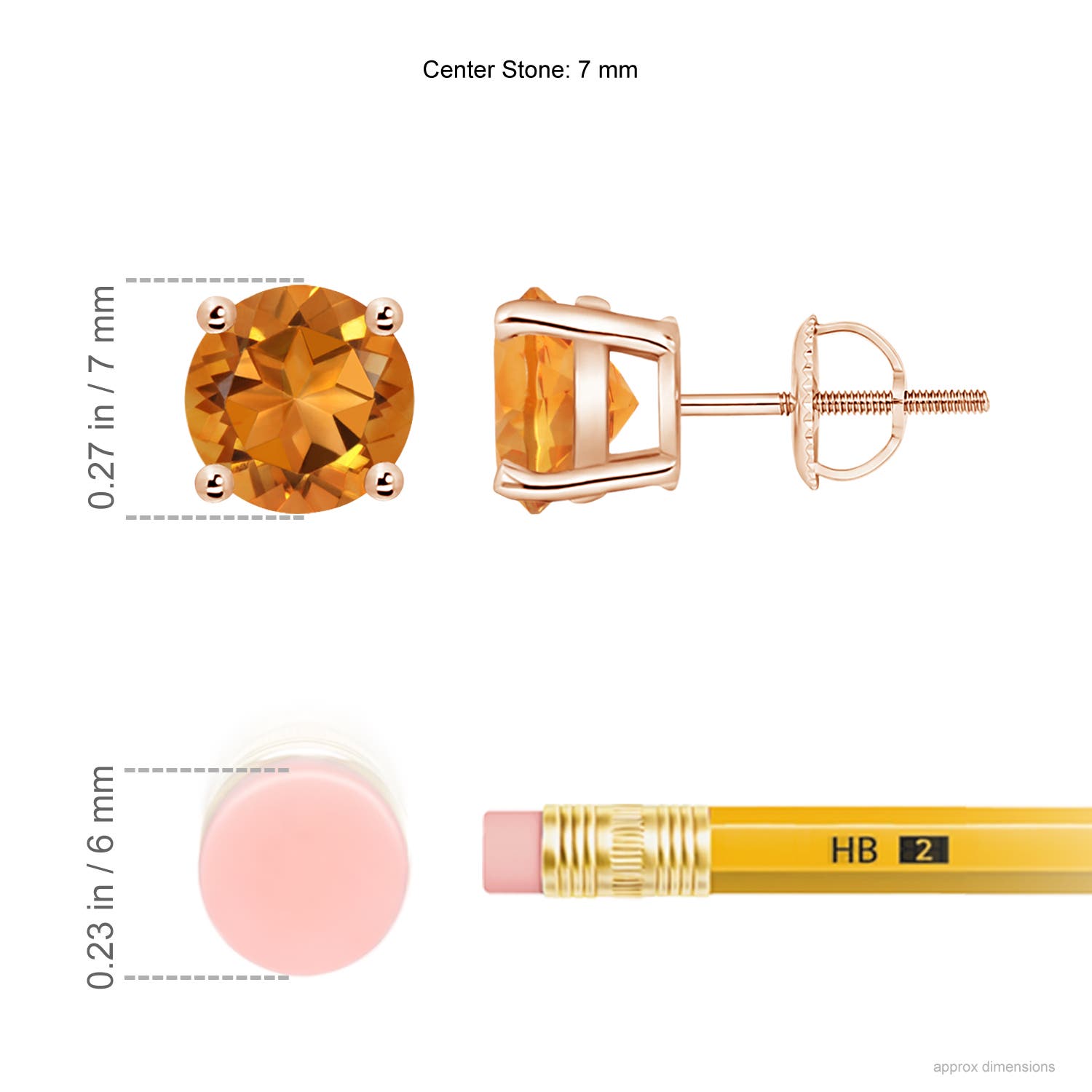 AAA - Citrine / 2.5 CT / 14 KT Rose Gold