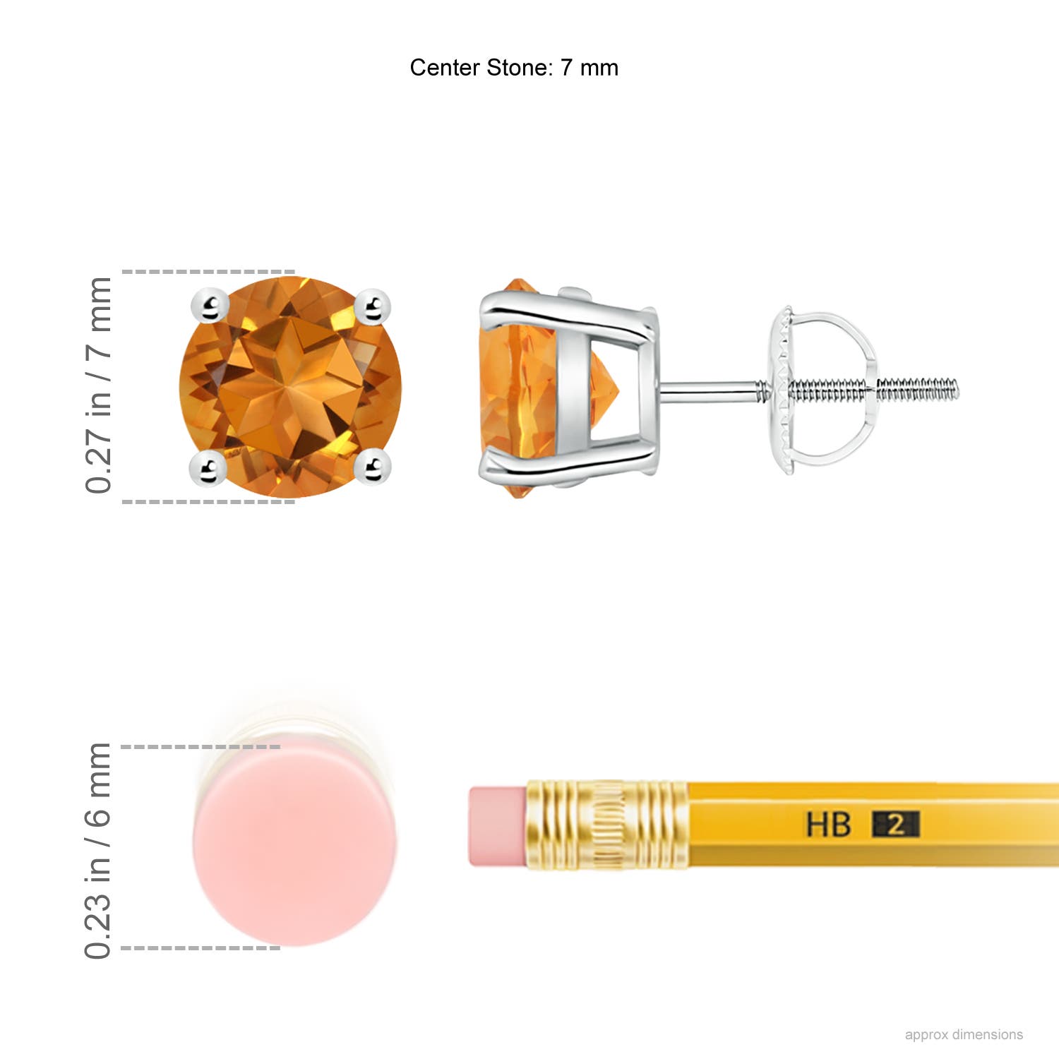 AAA - Citrine / 2.5 CT / 14 KT White Gold