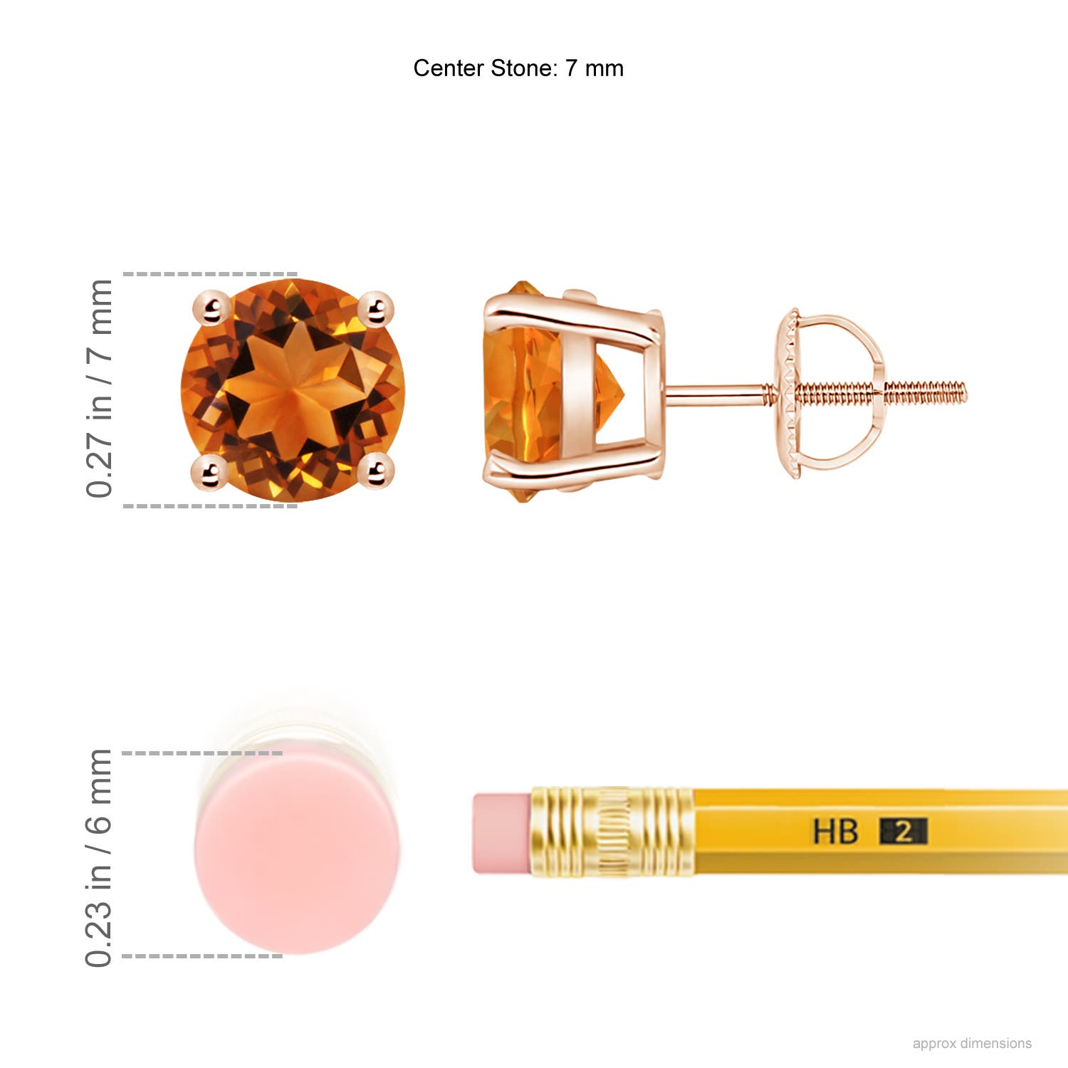 AAAA - Citrine / 2.5 CT / 14 KT Rose Gold