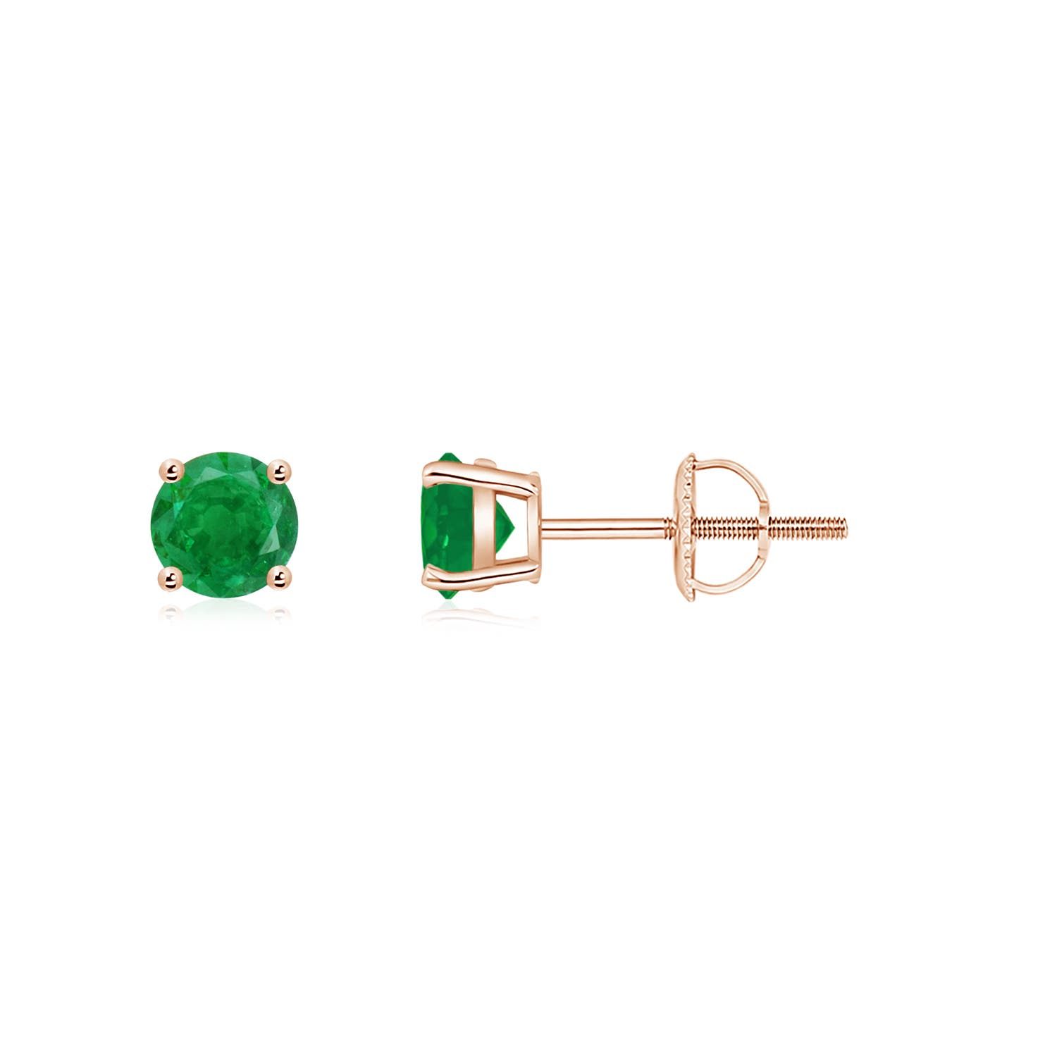 AA - Emerald / 0.48 CT / 14 KT Rose Gold