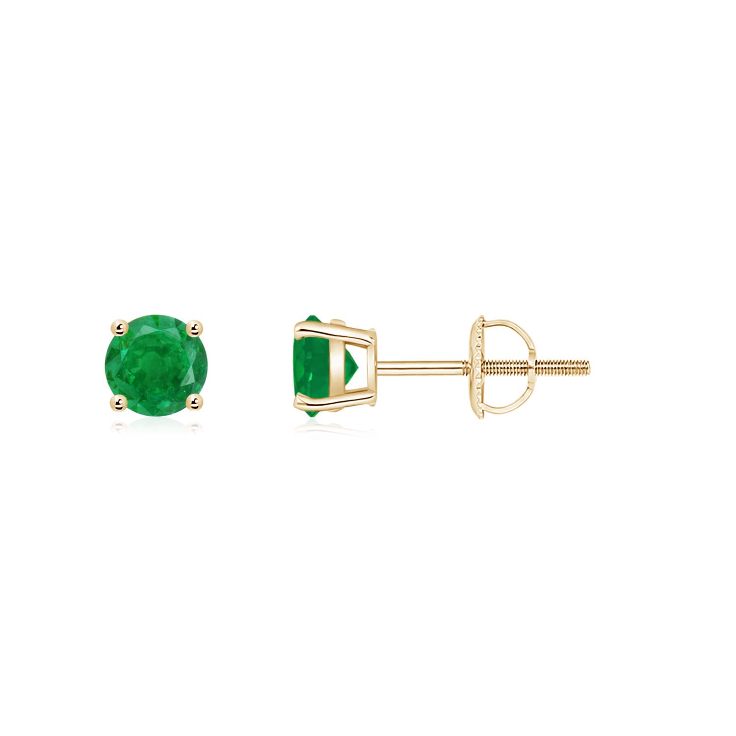 AA - Emerald / 0.48 CT / 14 KT Yellow Gold