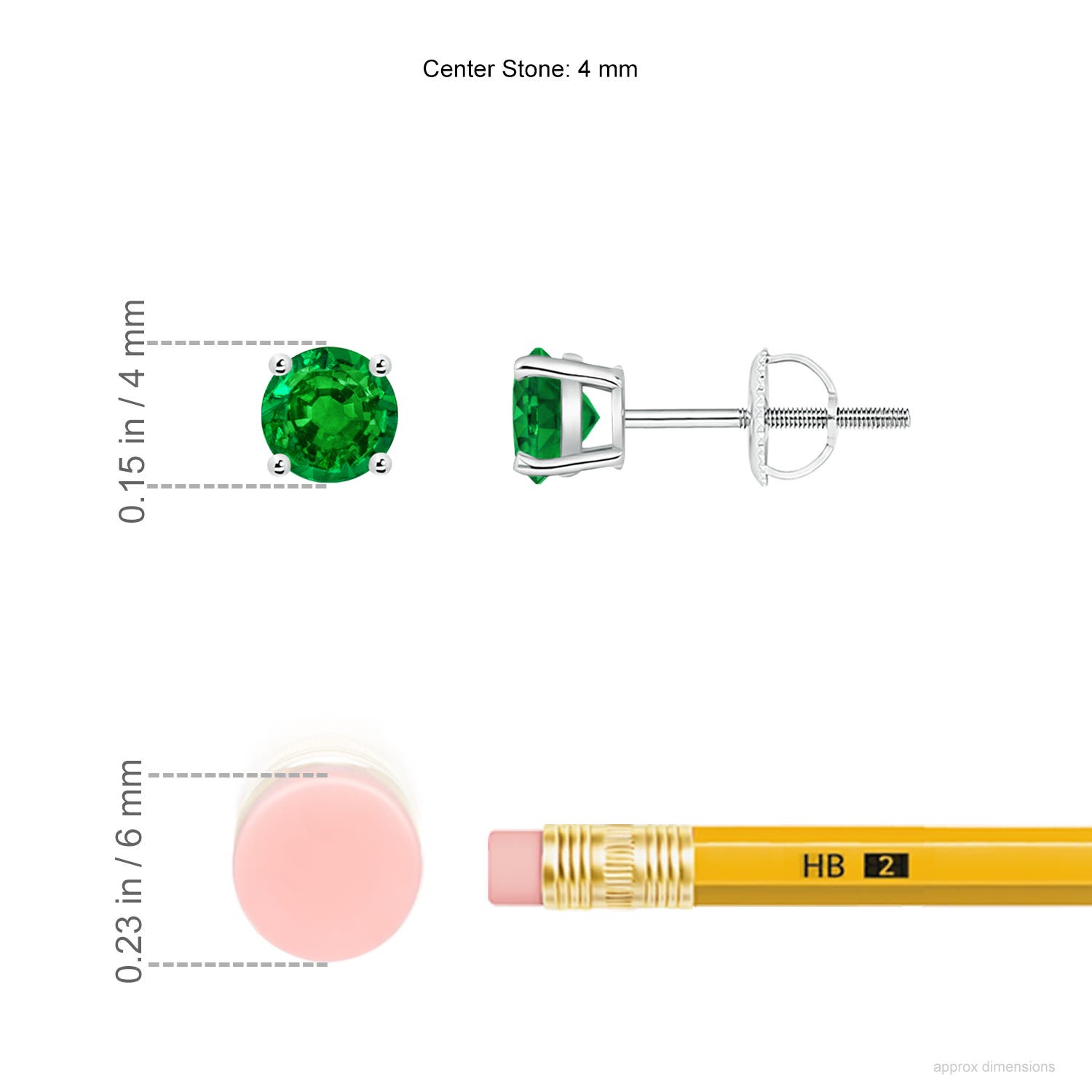 AAAA - Emerald / 0.48 CT / 14 KT White Gold