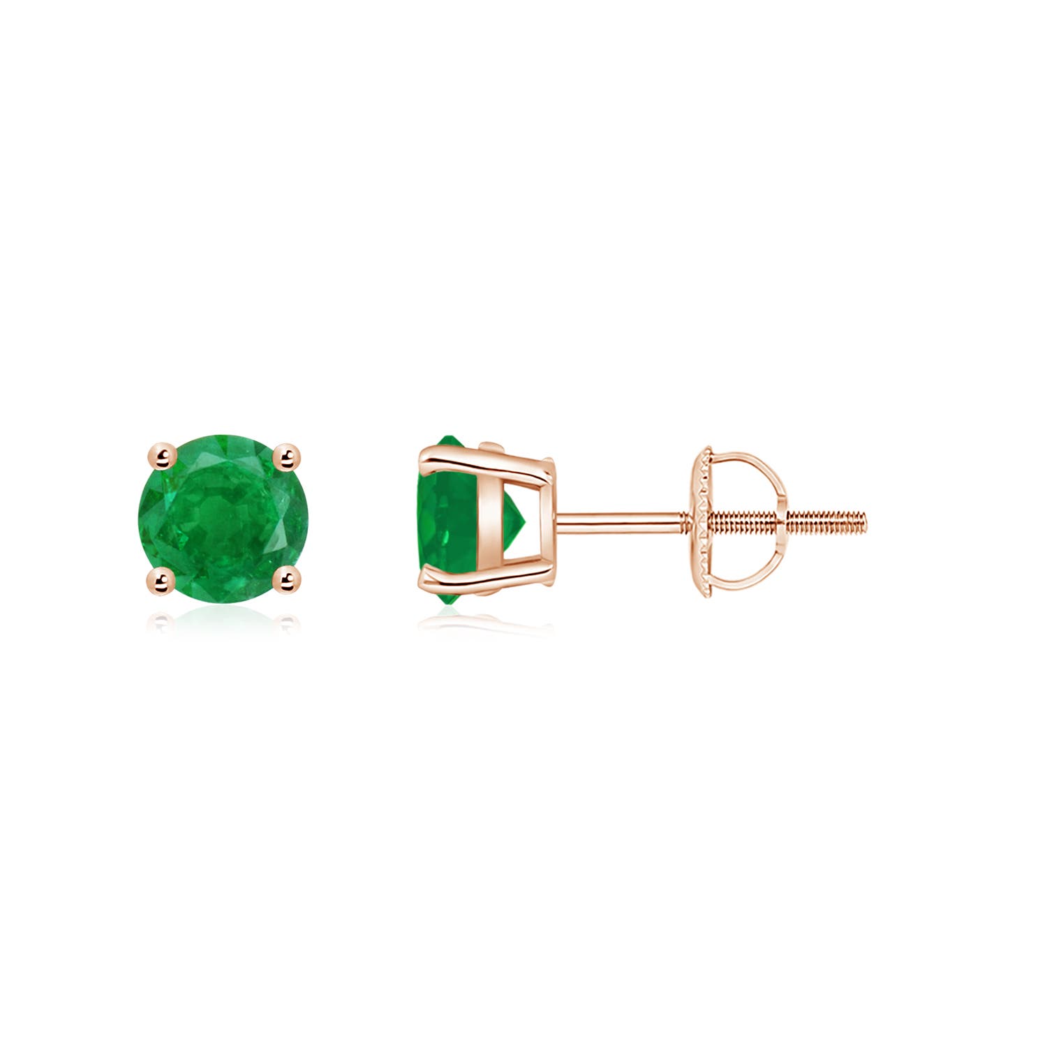 AA - Emerald / 0.9 CT / 14 KT Rose Gold